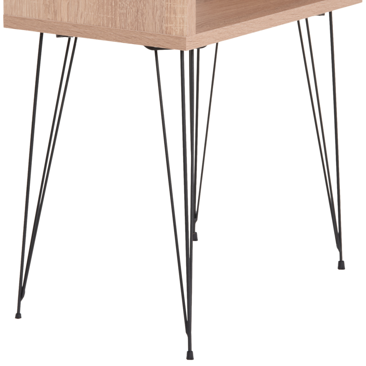 BEDSIDE STAND TODD HM18184.03 MELAMINE IN SONAMA COLOR-METAL LEGS IN BLACK 46x30x59Hcm. [8]