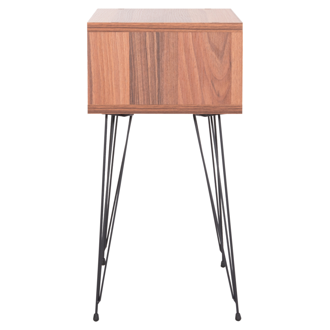 BEDSIDE STAND TODD HM18184.05 MELAMINE IN WALNUT COLOR-METAL LEGS IN BLACK 45.5x29.5x58.5Hcm. [4]