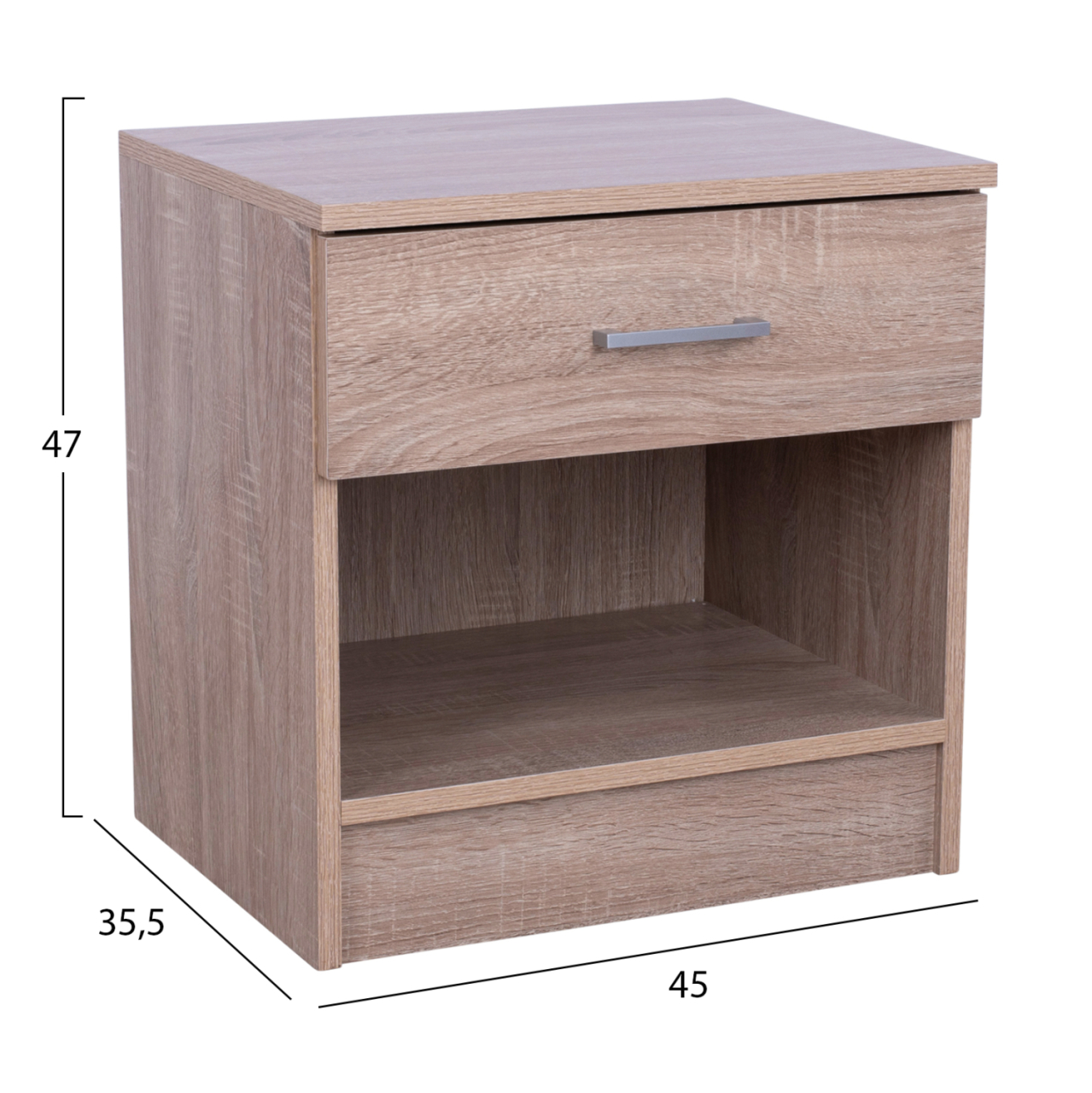 Bedside Table with 1 drawer Sonama 45x35x47cm HM2345.01 [2]