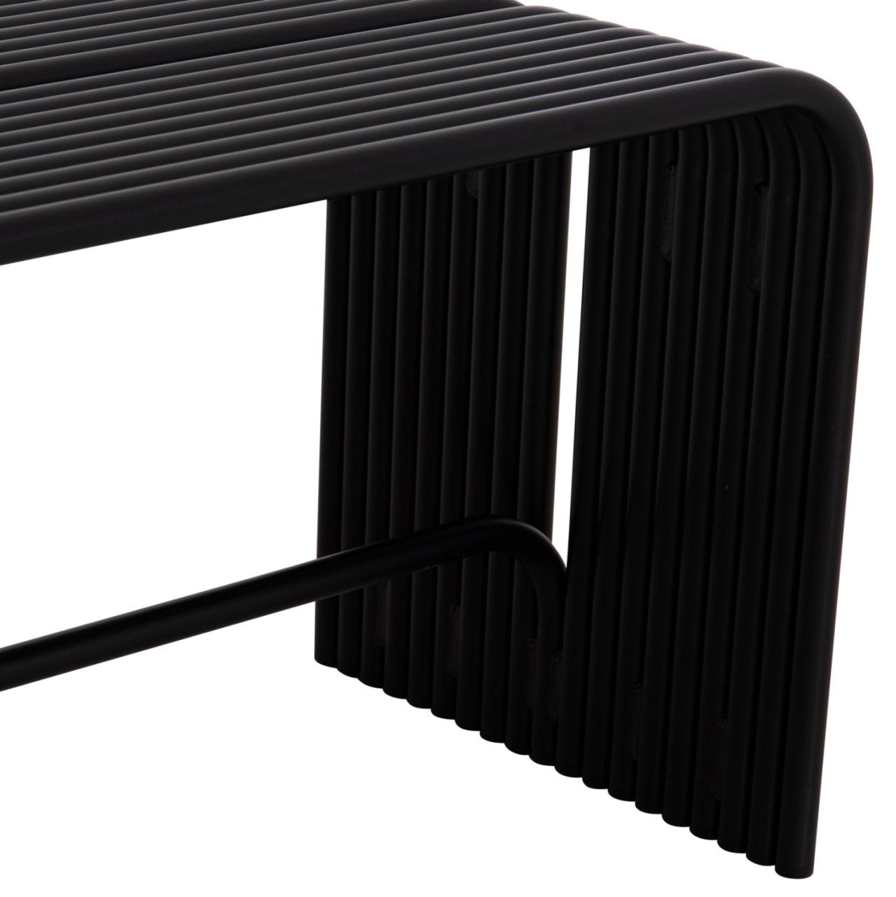 BENCH 2-SEATER SERIES INTREPID HM6327.01 ALUMINUM IN BLACK 109,5x37x42Hcm. [7]