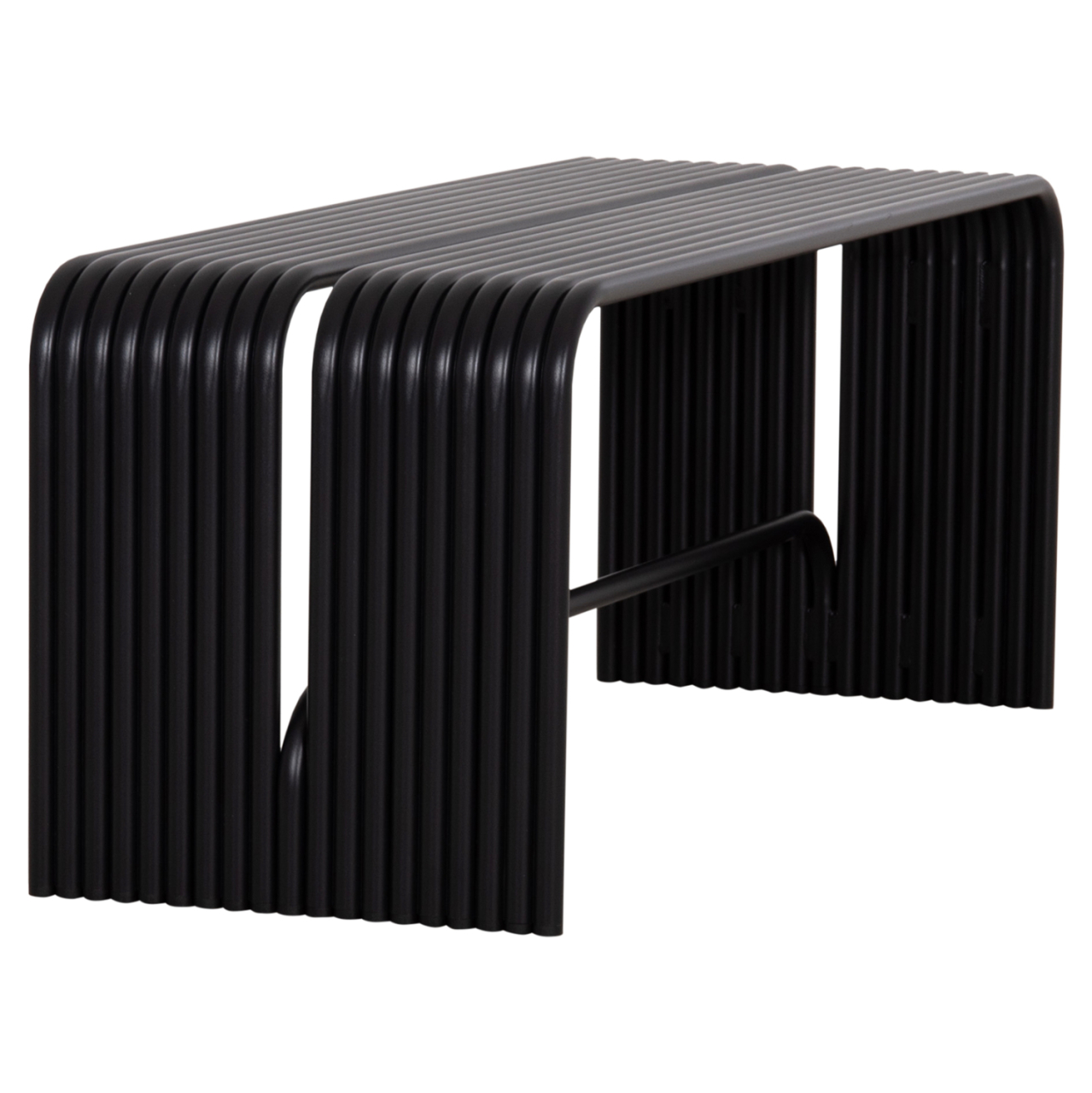 BENCH 2-SEATER SERIES INTREPID HM6327.01 ALUMINUM IN BLACK 109,5x37x42Hcm. [4]