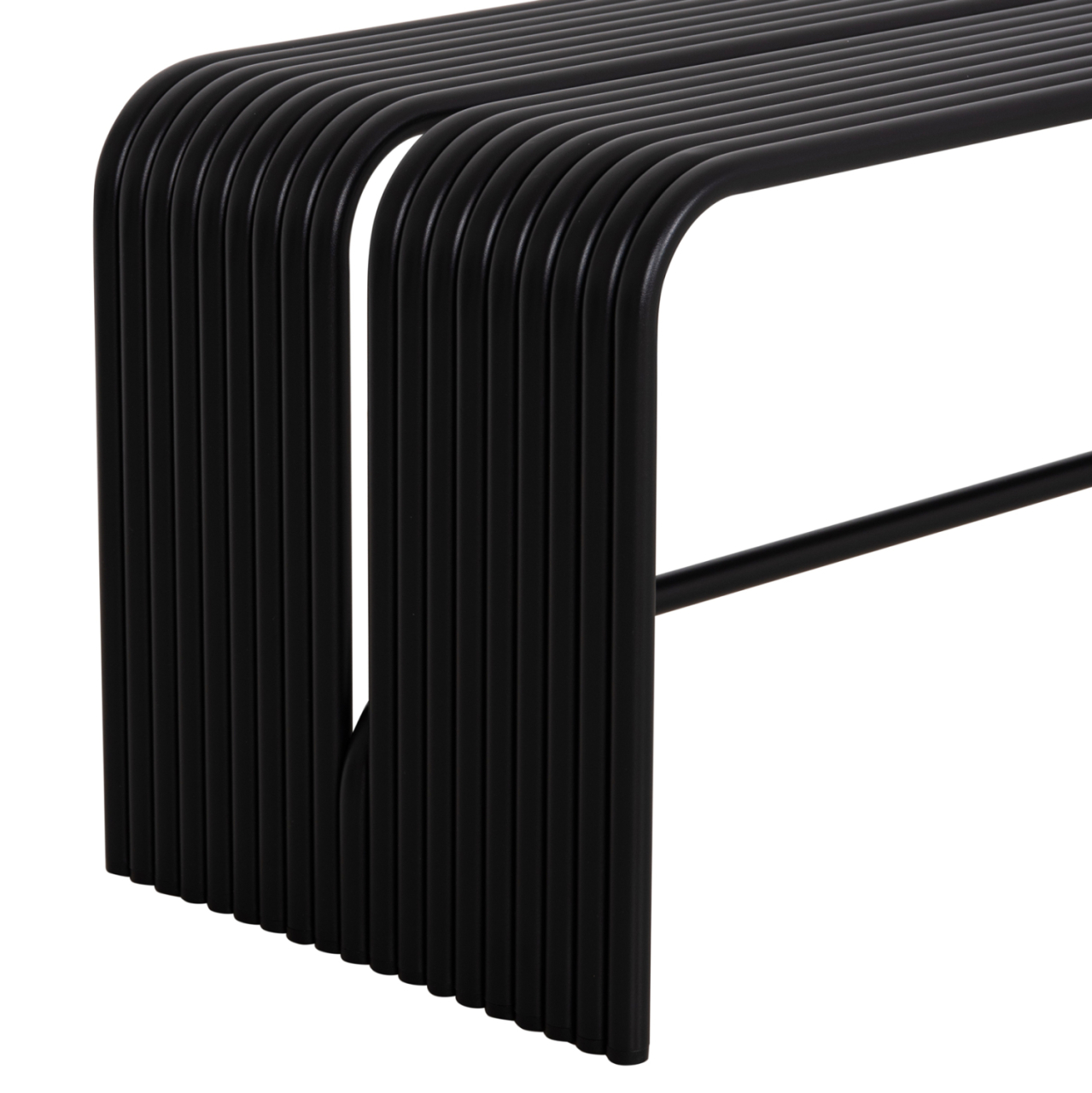 BENCH 2-SEATER SERIES INTREPID HM6327.01 ALUMINUM IN BLACK 109,5x37x42Hcm. [8]
