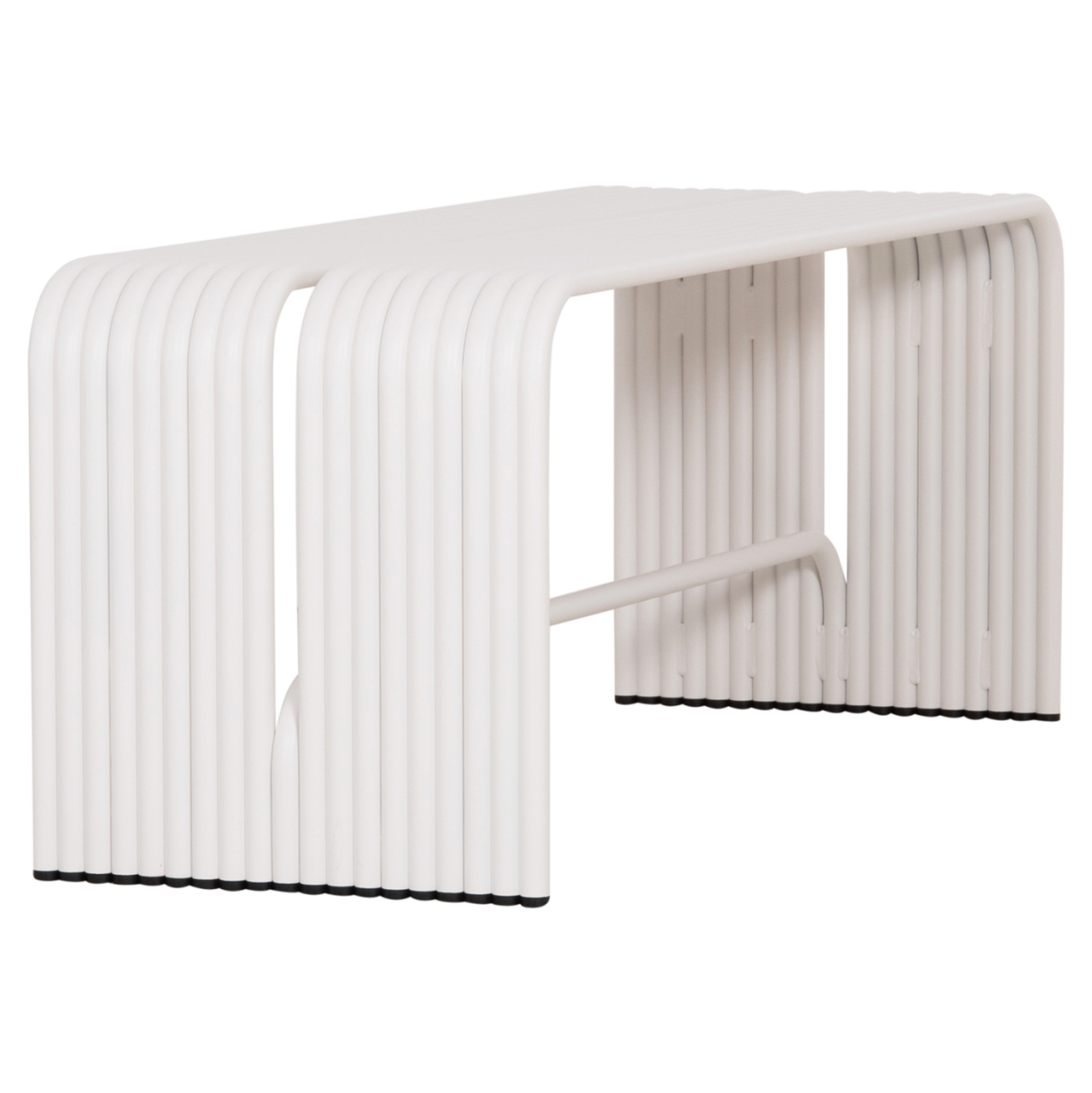 BENCH 2-SEATER SERIES INTREPID HM6327.02 ALUMINUM IN WHITE 109,5x37x42Hcm. [4]