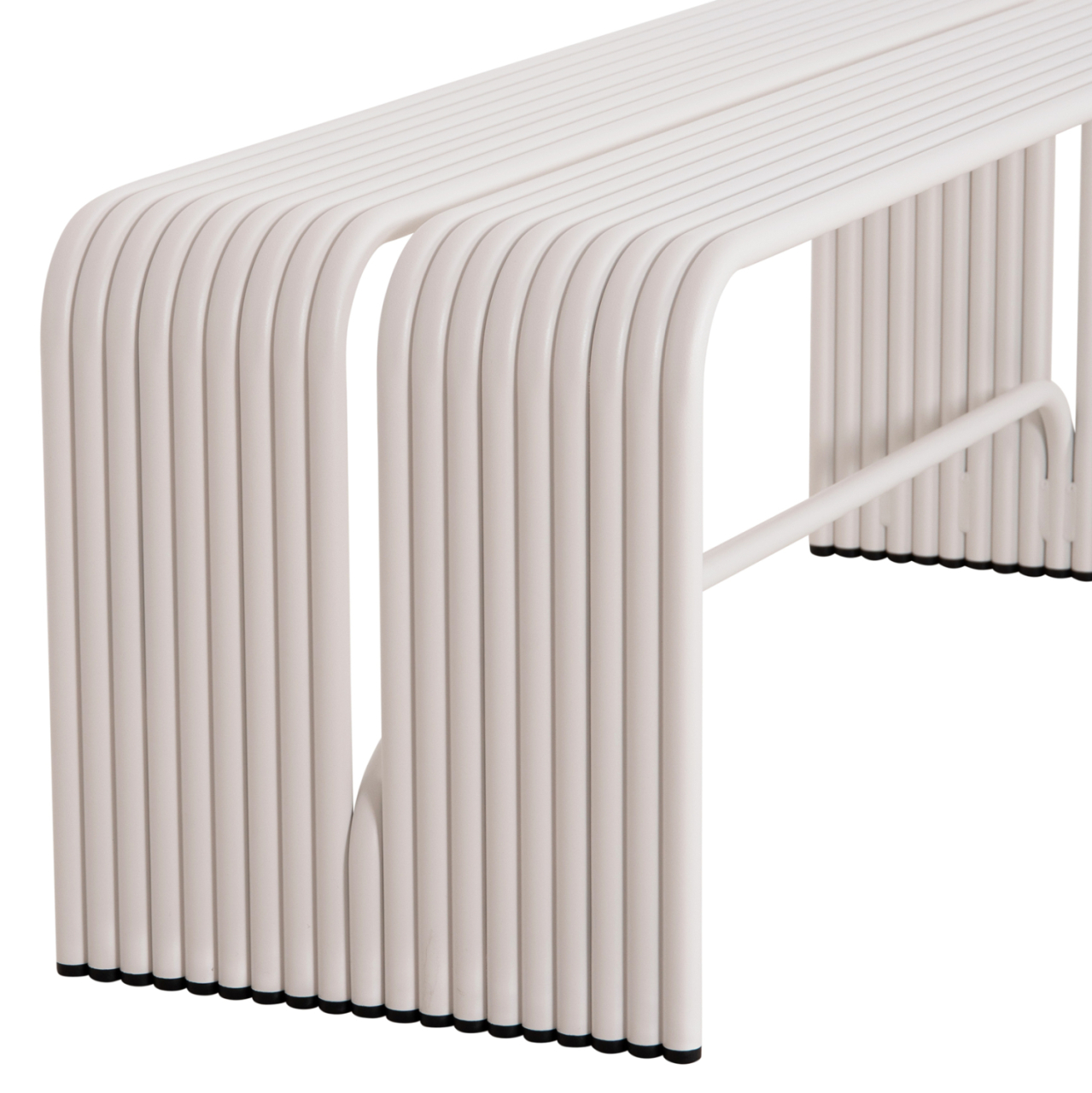 BENCH 2-SEATER SERIES INTREPID HM6327.02 ALUMINUM IN WHITE 109,5x37x42Hcm. [8]