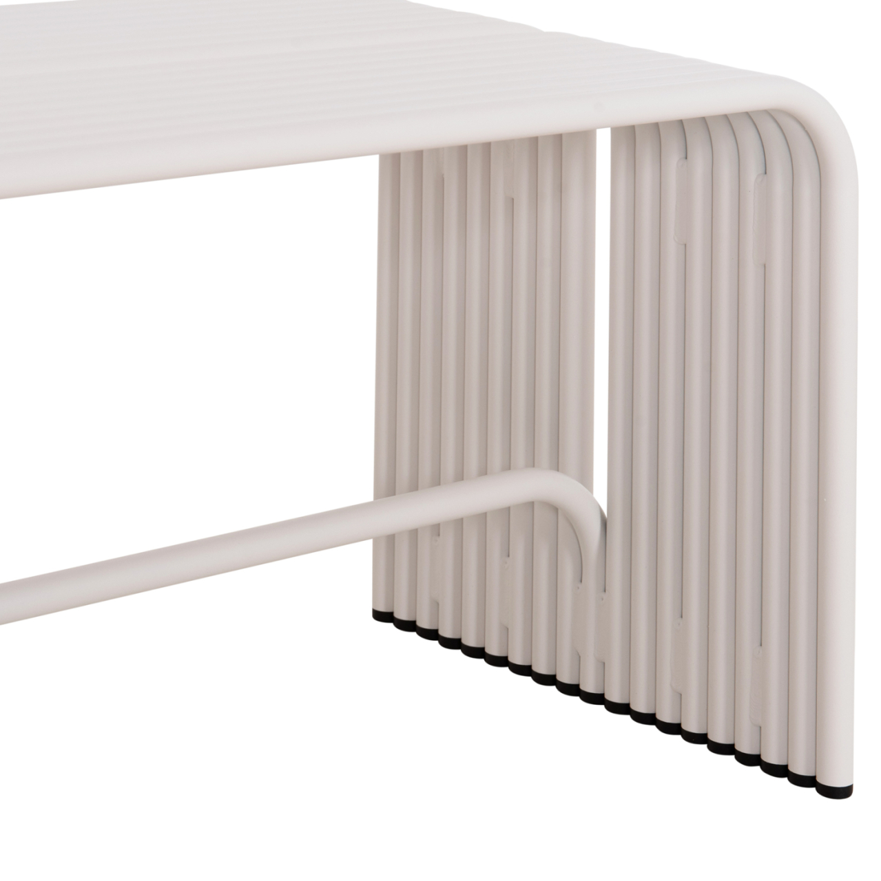 BENCH 2-SEATER SERIES INTREPID HM6327.02 ALUMINUM IN WHITE 109,5x37x42Hcm. [7]