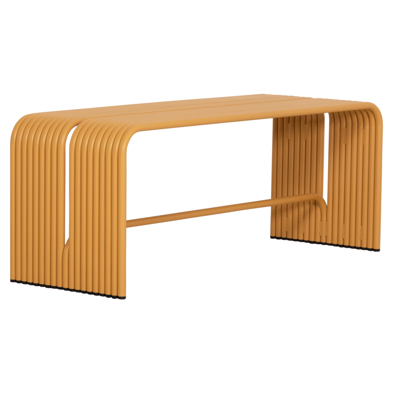 BENCH 2-SEATER SERIES INTREPID HM6327.06 ALUMINUM IN YELLOW COLOR 109,5x37x42Hcm. [9]