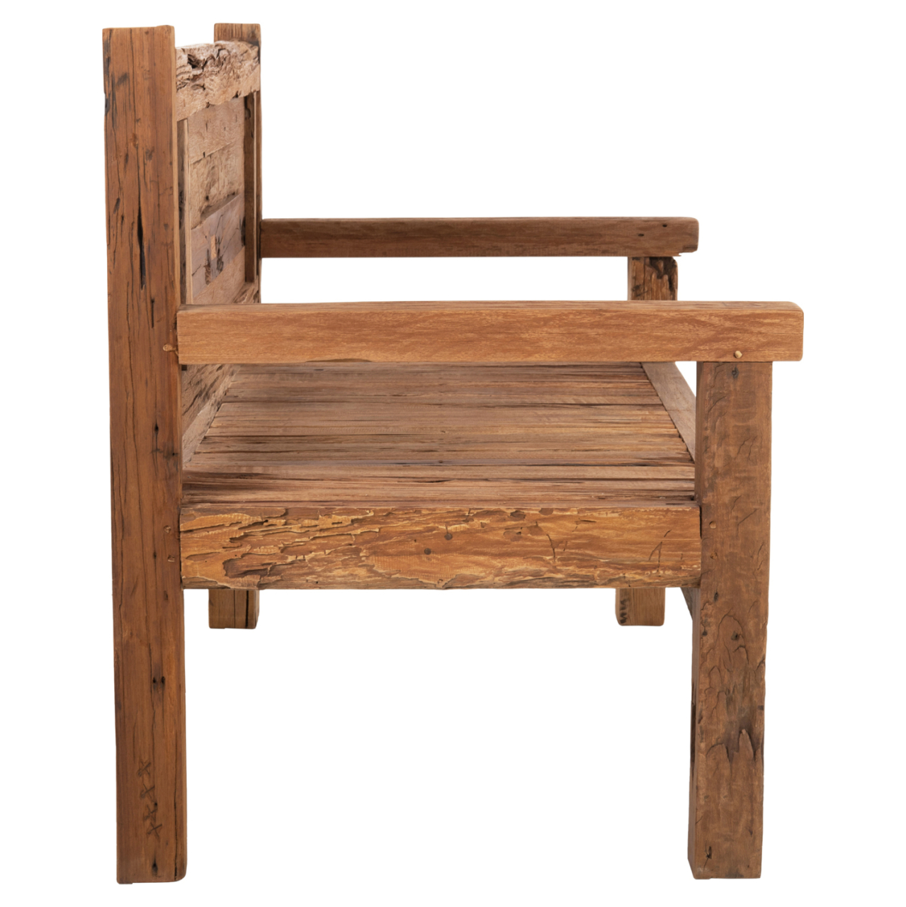BENCH 3-SEATER THREEWAY HM9454.01 RECYCLED MIX WOOD 159.5x80x100Hcm. [4]