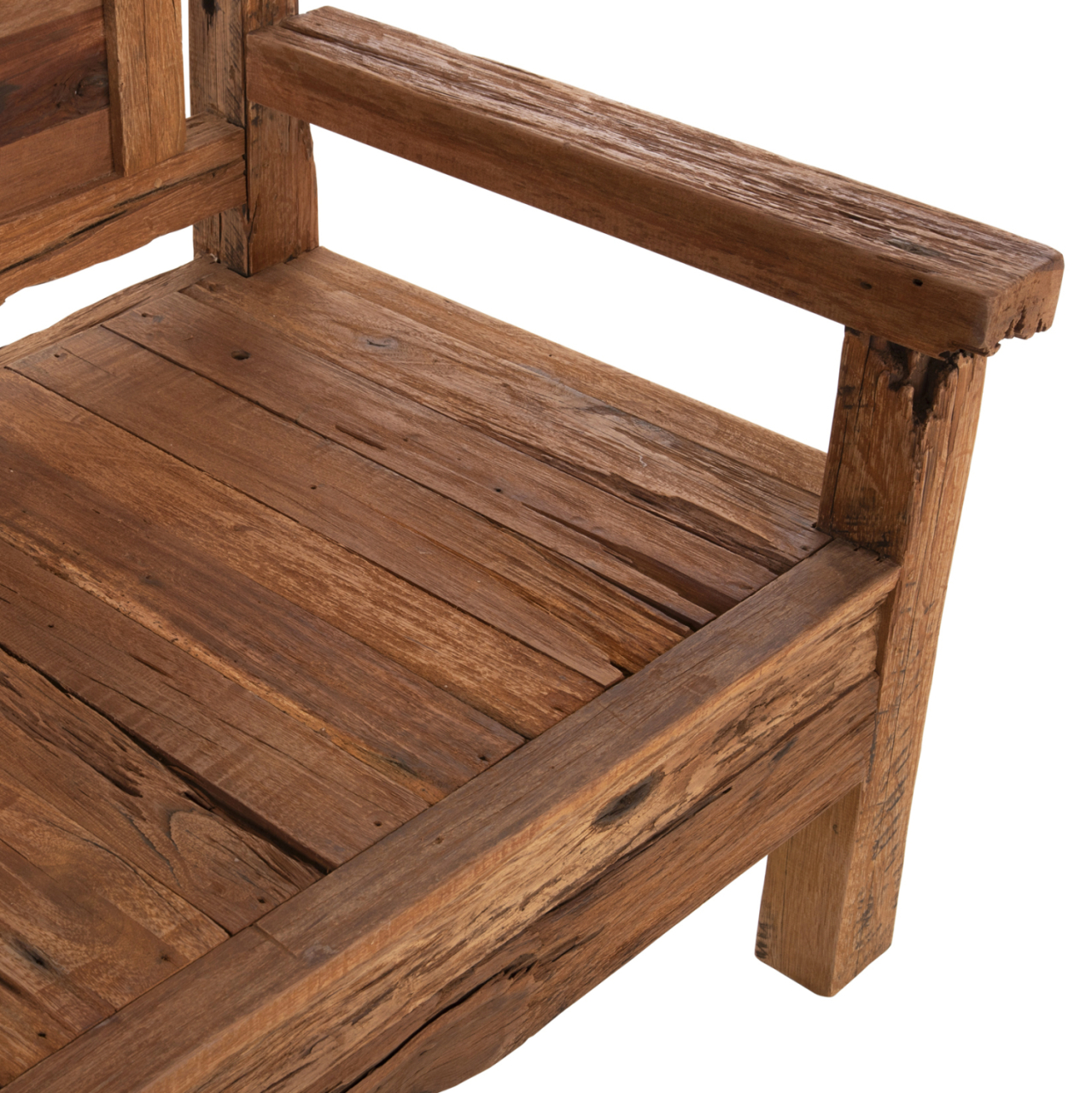 BENCH 3-SEATER THREEWAY HM9454.01 RECYCLED MIX WOOD 159.5x80x100Hcm. [8]