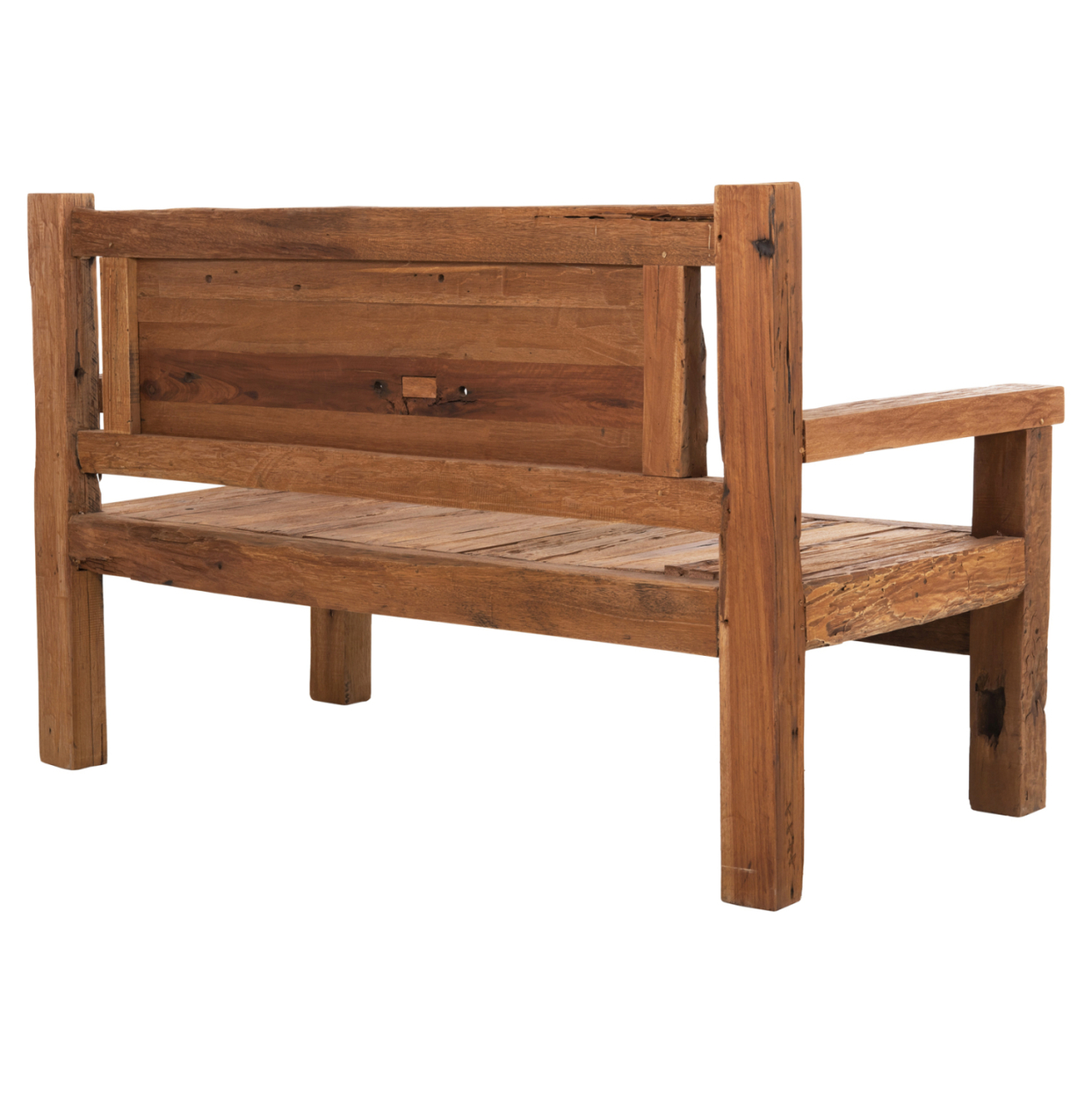 BENCH 3-SEATER THREEWAY HM9454.01 RECYCLED MIX WOOD 159.5x80x100Hcm. [5]