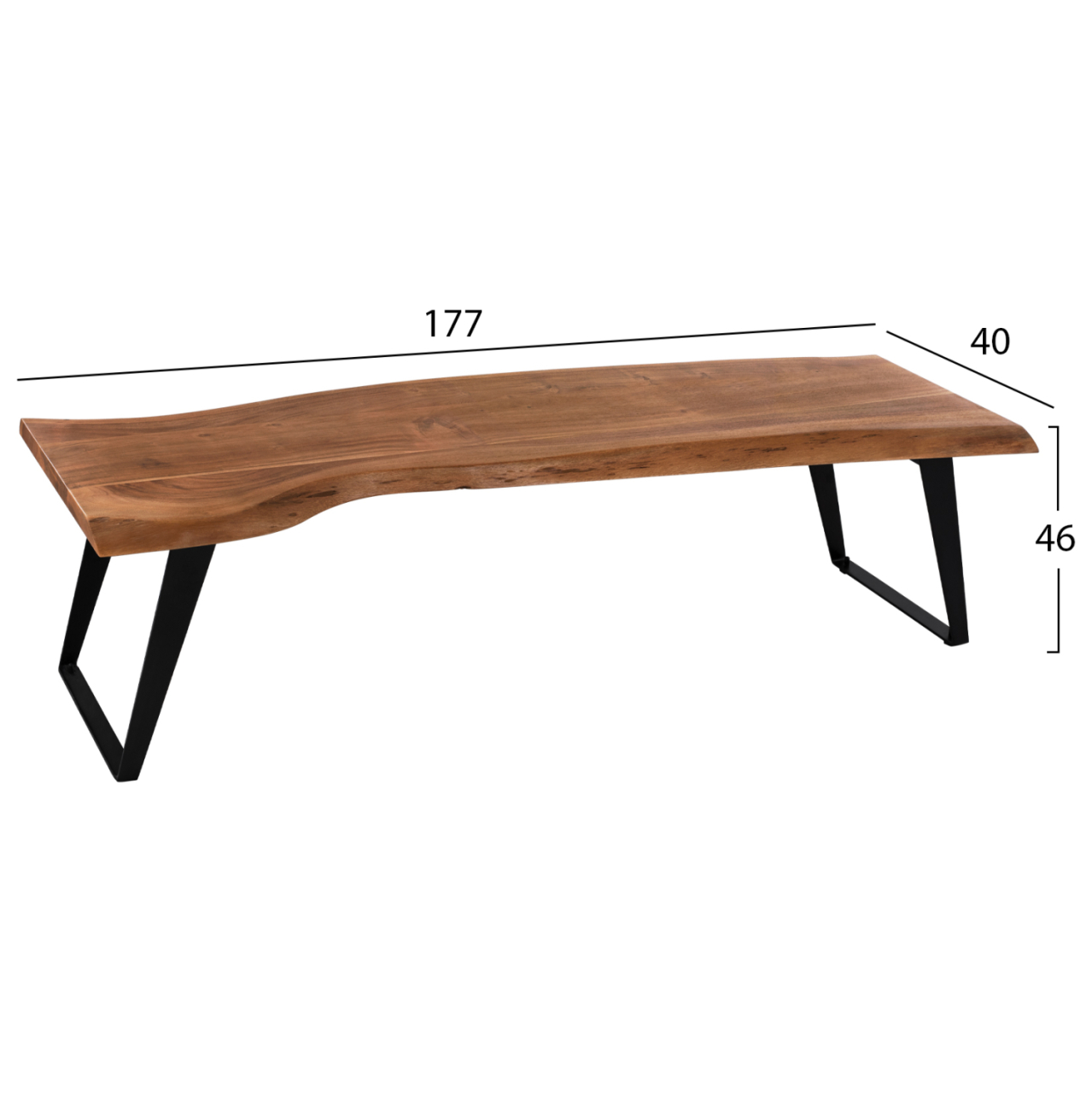 Bench Alicia HM8170.11 Solid wood acacias 177x40x46 cm. [2]