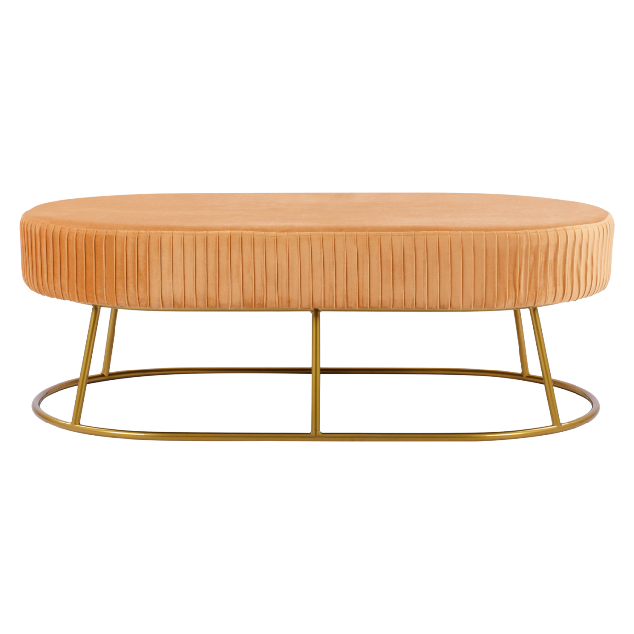 Bench Alinafe HM8635.09 from gold velvet with gold base 118x64x40,5cm [3]