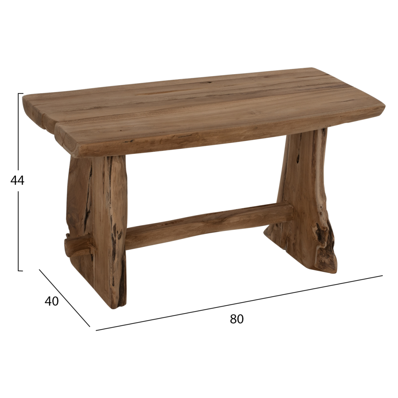 BENCH YEDI HM9347 SOLID TEAK NATURAL COLOR 80X40X44H [2]