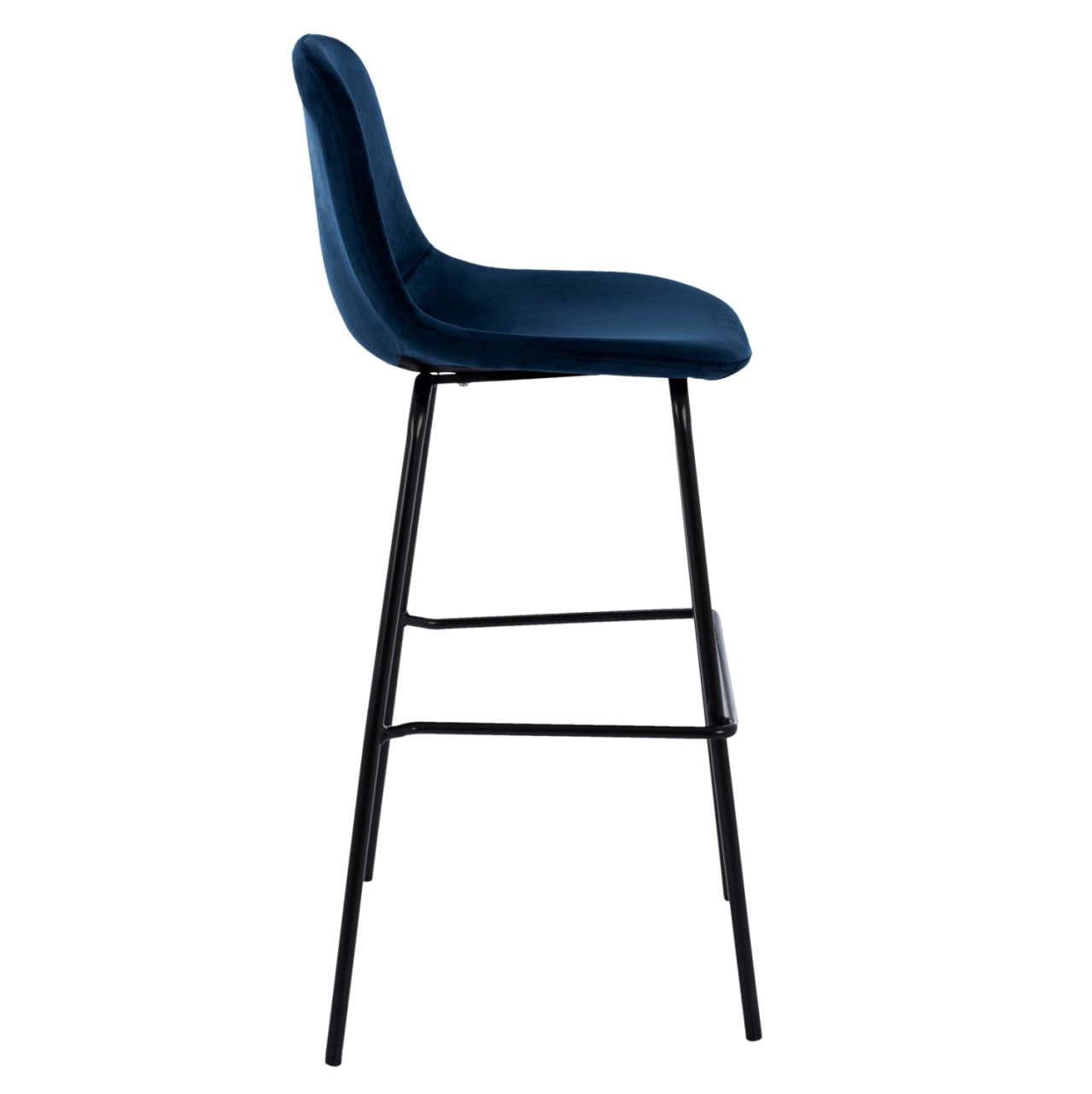BLUE VELVET STOOL AND METAL FRAME HM8579.18 56,5x47x106 cm. [4]