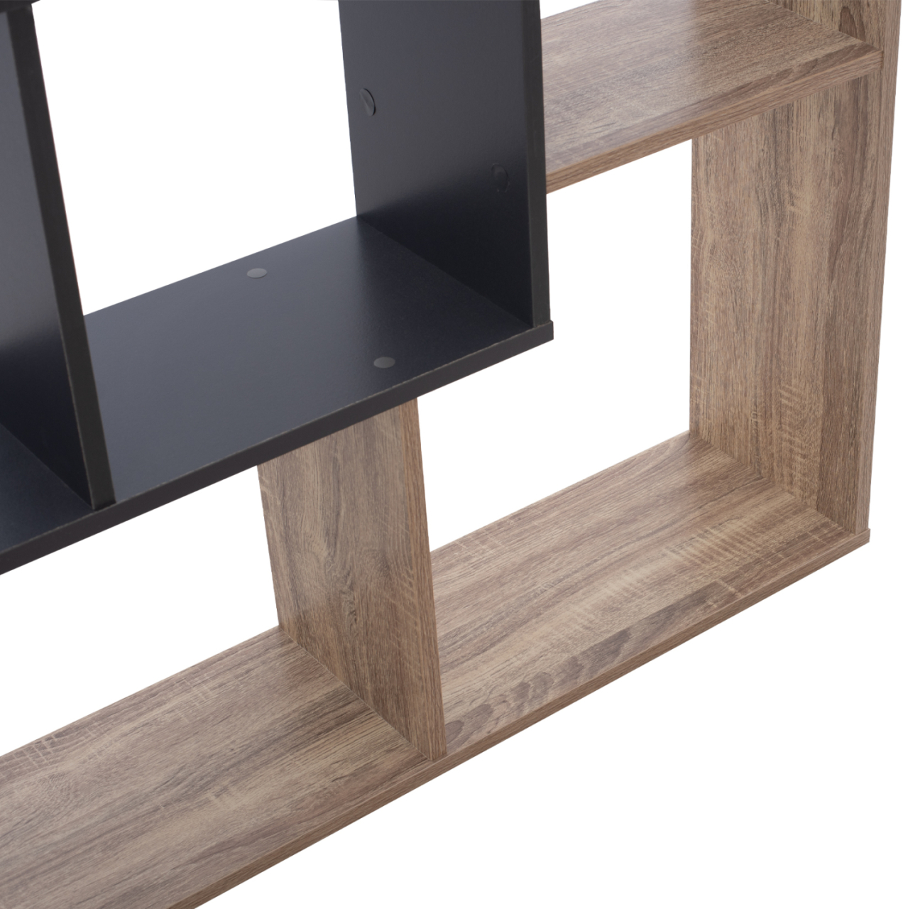 BOOKCASE BRODY HM8771.02 136X22X136 GRAY [8]