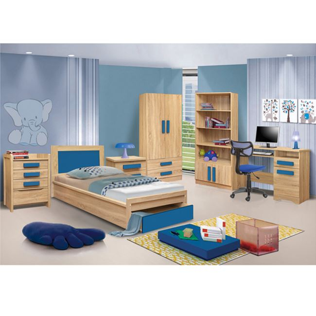 Bookcase Playroom Sonama-Blue HM10146.02 80X35X180cm [4]