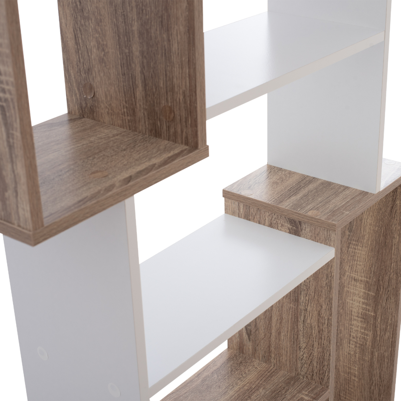 BOOKCASE SHAY HM8768.01 85X22X140 WHITE [7]