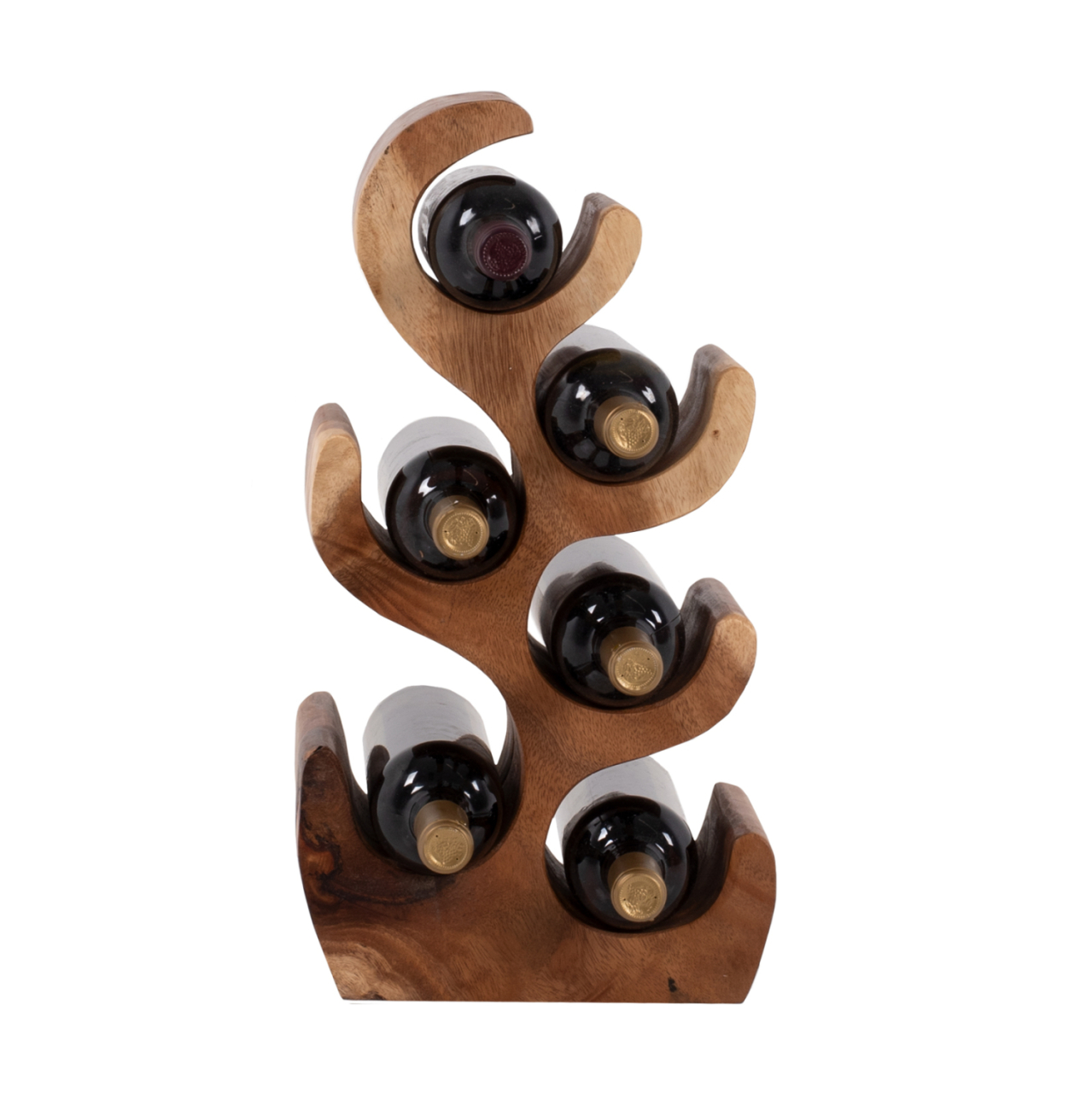BOTTLE RACK MADE OF SUAR WOOD 6-SEAT 18x20x50Hcm.HM9485 [3]