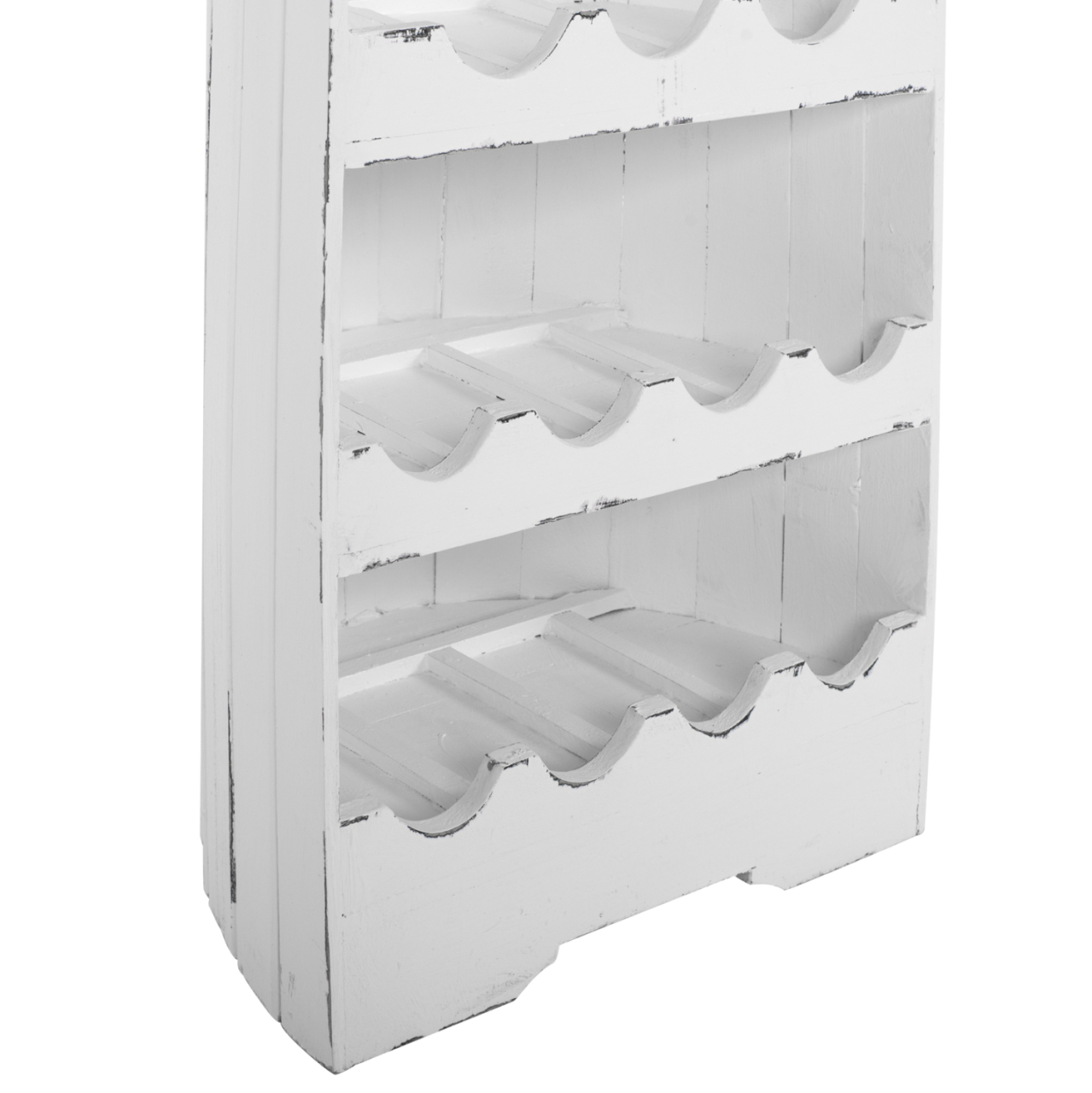 BOTTLE RACK VERTICAL 17 PLACES BOAT SHAPE MAHOGANY WOOD HM9495 46x30x140H cm. [7]