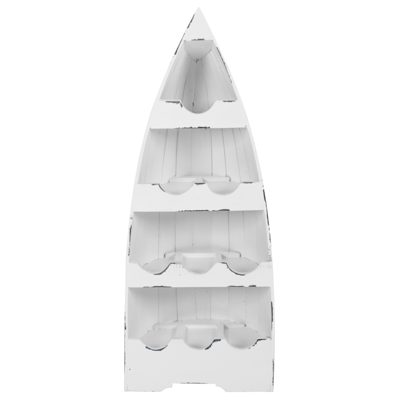 BOTTLE RACK VERTICAL BOAT SHAPE 10 PLACES MAHOGANY WOOD HM9493 36x26x92,5H cm [3]