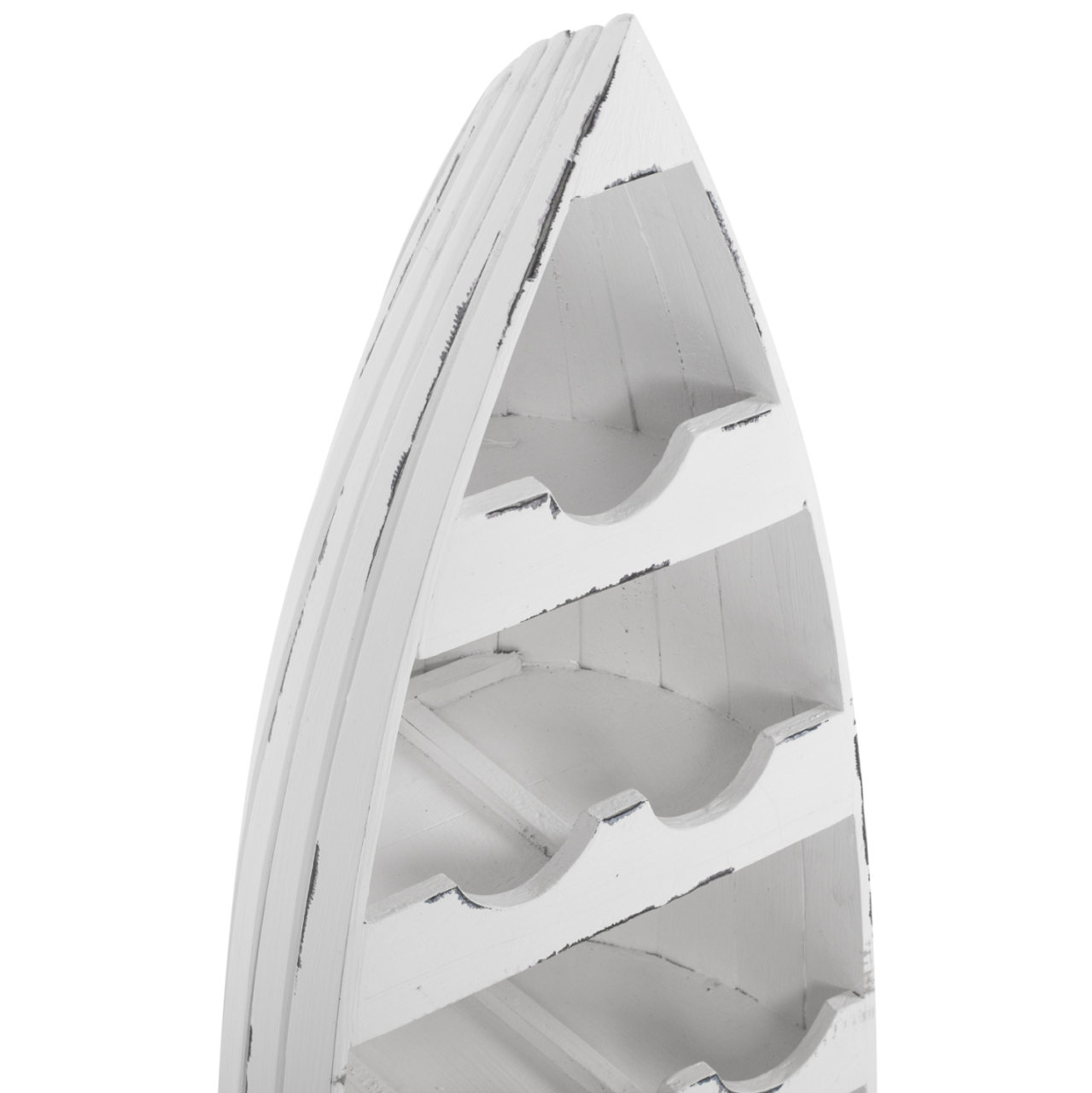 BOTTLE RACK VERTICAL BOAT SHAPE 10 PLACES MAHOGANY WOOD HM9493 36x26x92,5H cm [6]