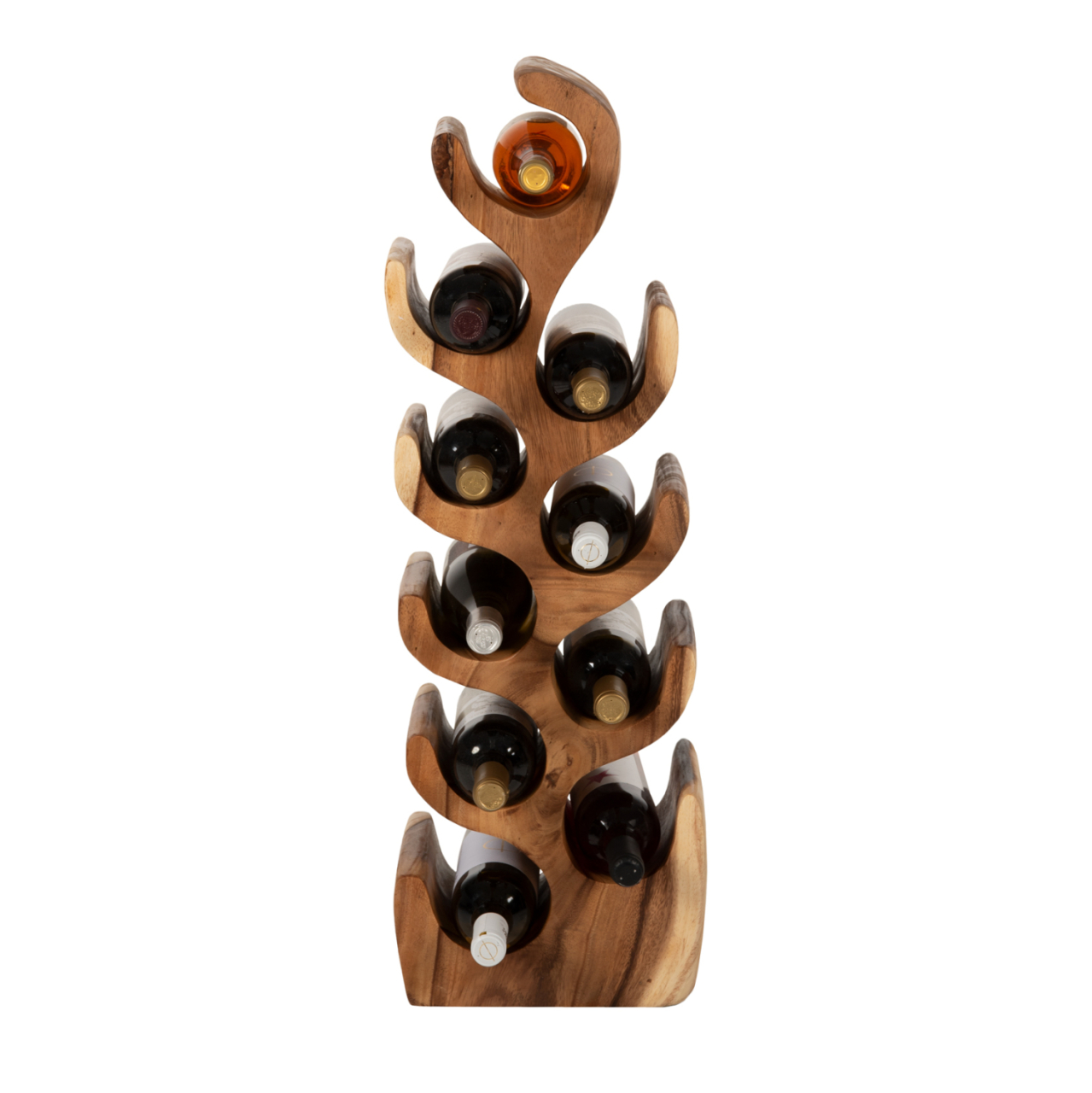 BOTTLE RACK VERTICAL MADE OF SUAR WOOD 27x18,5x82Hcm. HM9486 [5]