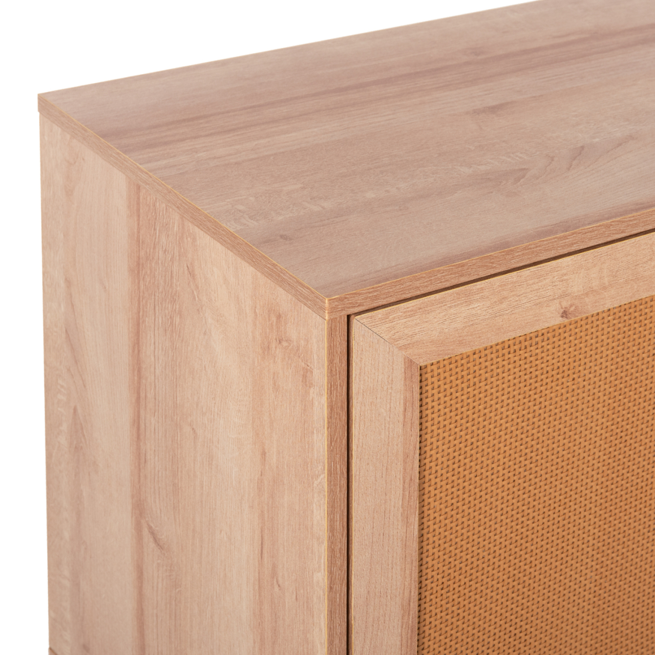 BUFFET COLM HM9440.11 MELAMINE WITH SYNTHETIC RATTAN ON 4 DOORS 160x39,5x71Hcm. [6]