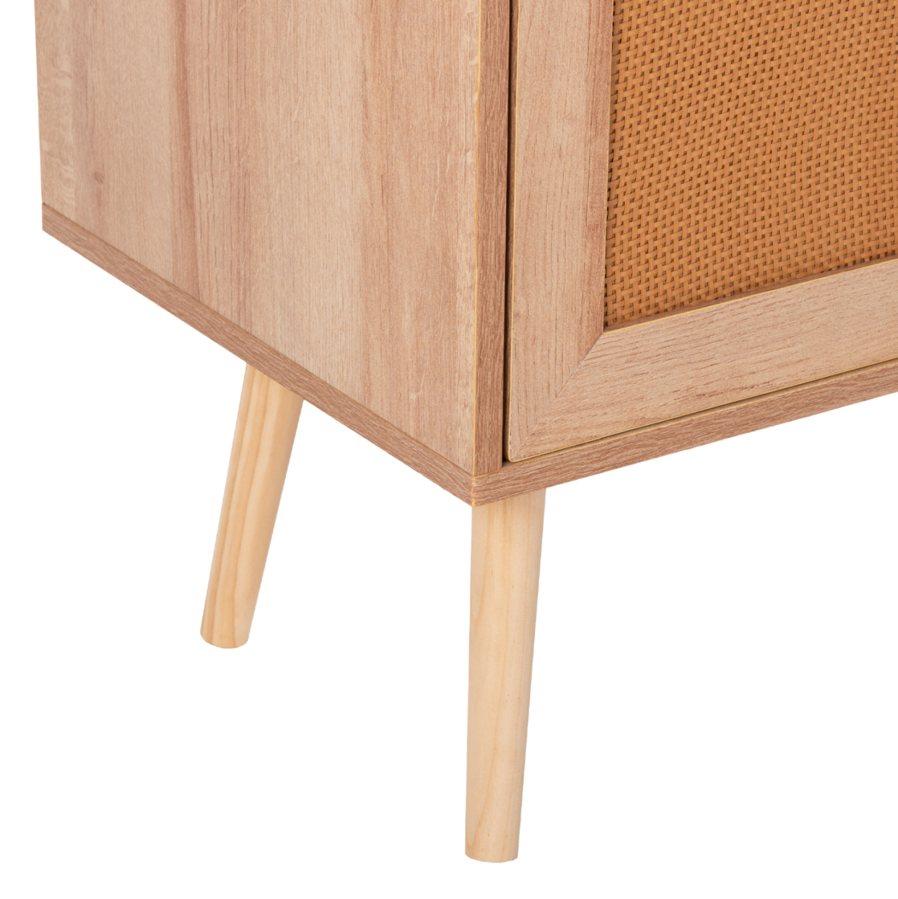BUFFET COLM HM9440.11 MELAMINE WITH SYNTHETIC RATTAN ON 4 DOORS 160x39,5x71Hcm. [8]