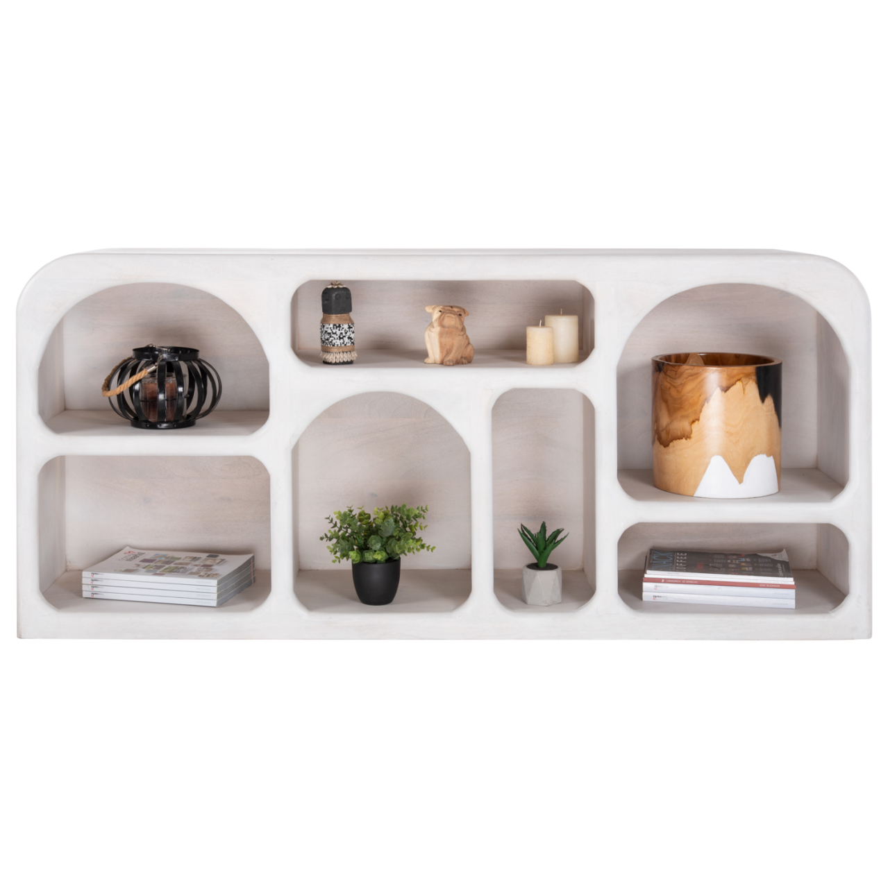 BUFFET HANDYR HM9705 SOLID MANGO WOOD IN WHITE COLOR 165x35x75Hcm. [3]