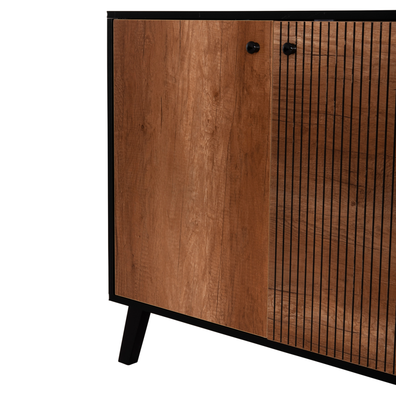 BUFFET KRUDEN HM9446.11 MELAMINE IN BLACK-NATURAL 180x40x78.6Hcm. [8]