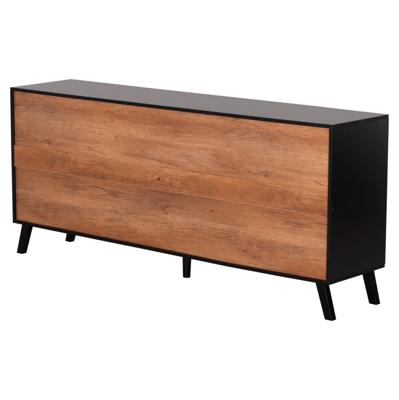 BUFFET KRUDEN HM9446.11 MELAMINE IN BLACK-NATURAL 180x40x78.6Hcm. [5]