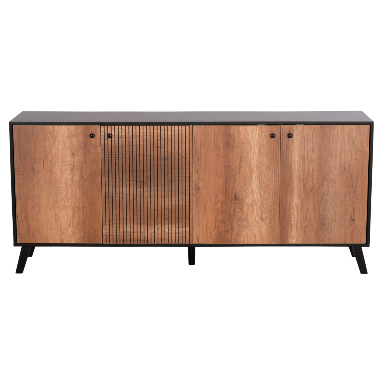 BUFFET KRUDEN HM9446.11 MELAMINE IN BLACK-NATURAL 180x40x78.6Hcm. [3]