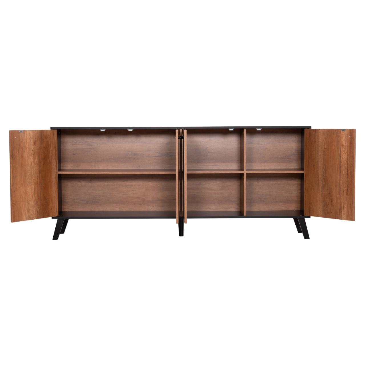 BUFFET KRUDEN HM9446.11 MELAMINE IN BLACK-NATURAL 180x40x78.6Hcm. [7]