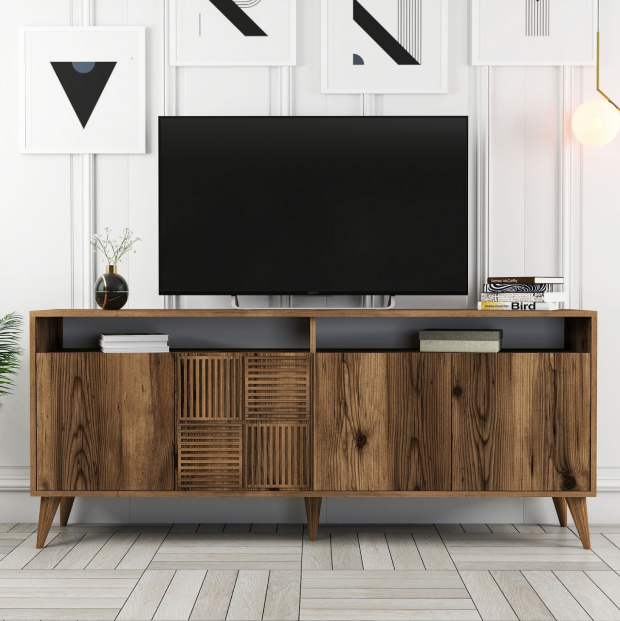 BUFFET MELAMINE HM9431.04 IN WALNUT COLOR 180x35x78.6Hcm. [5]
