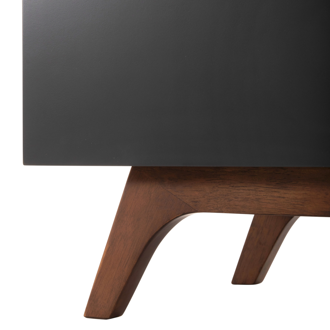 BUFFET PREDA HM9747 MDF WITH WALNUT and DARK GREY VENEER COLOR 167x28-40x80Hcm. [9]