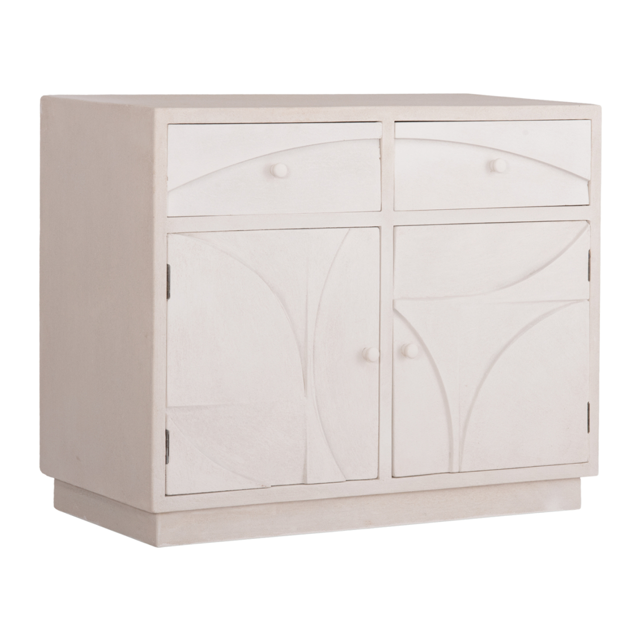 BUFFET SERIES SANTORINI HM18046 MDF IN OFF-WHITE COLOR-2 DRAWERS and 2 DOORS 107x38x82.5Hcm. [1]