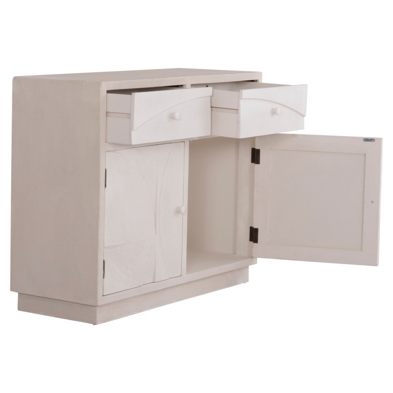 BUFFET SERIES SANTORINI HM18046 MDF IN OFF-WHITE COLOR-2 DRAWERS and 2 DOORS 107x38x82.5Hcm. [9]