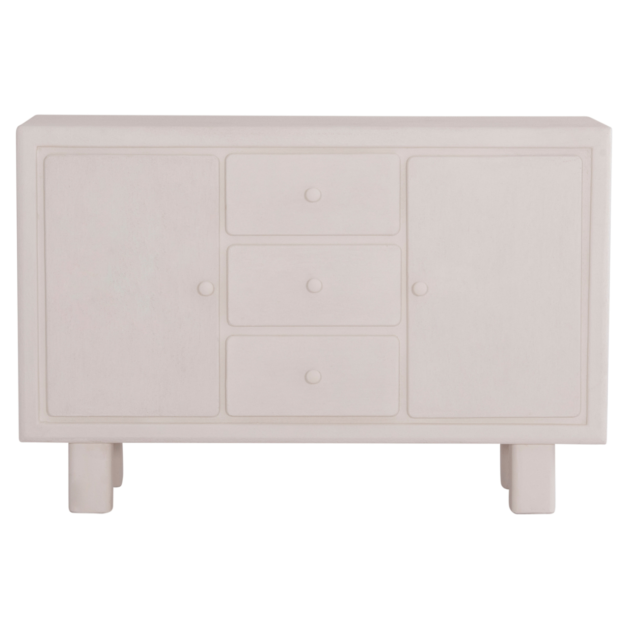 BUFFET SERIES SANTORINI HM18048 MDF IN OFF-WHITE COLOR-3 DRAWERS and 2 DOORS 120x38x80Hcm. [3]