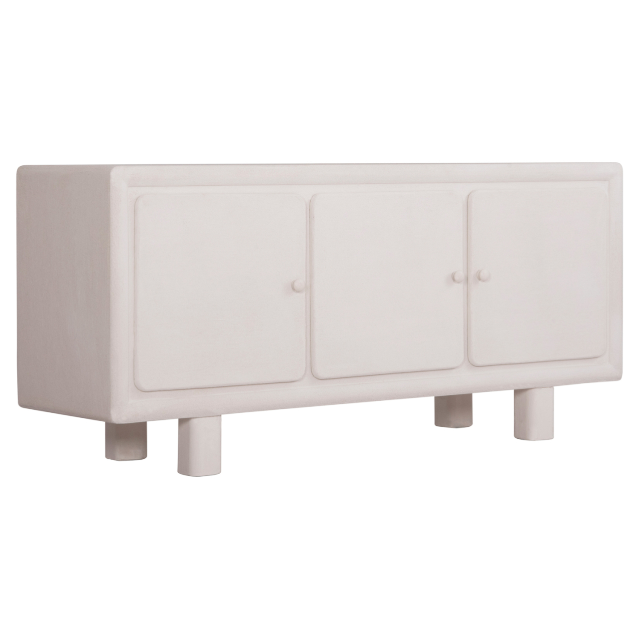 BUFFET SERIES SANTORINI HM18068 MDF IN OFF-WHITE COLOR-3 DOORS 140x38x64Hcm. [1]