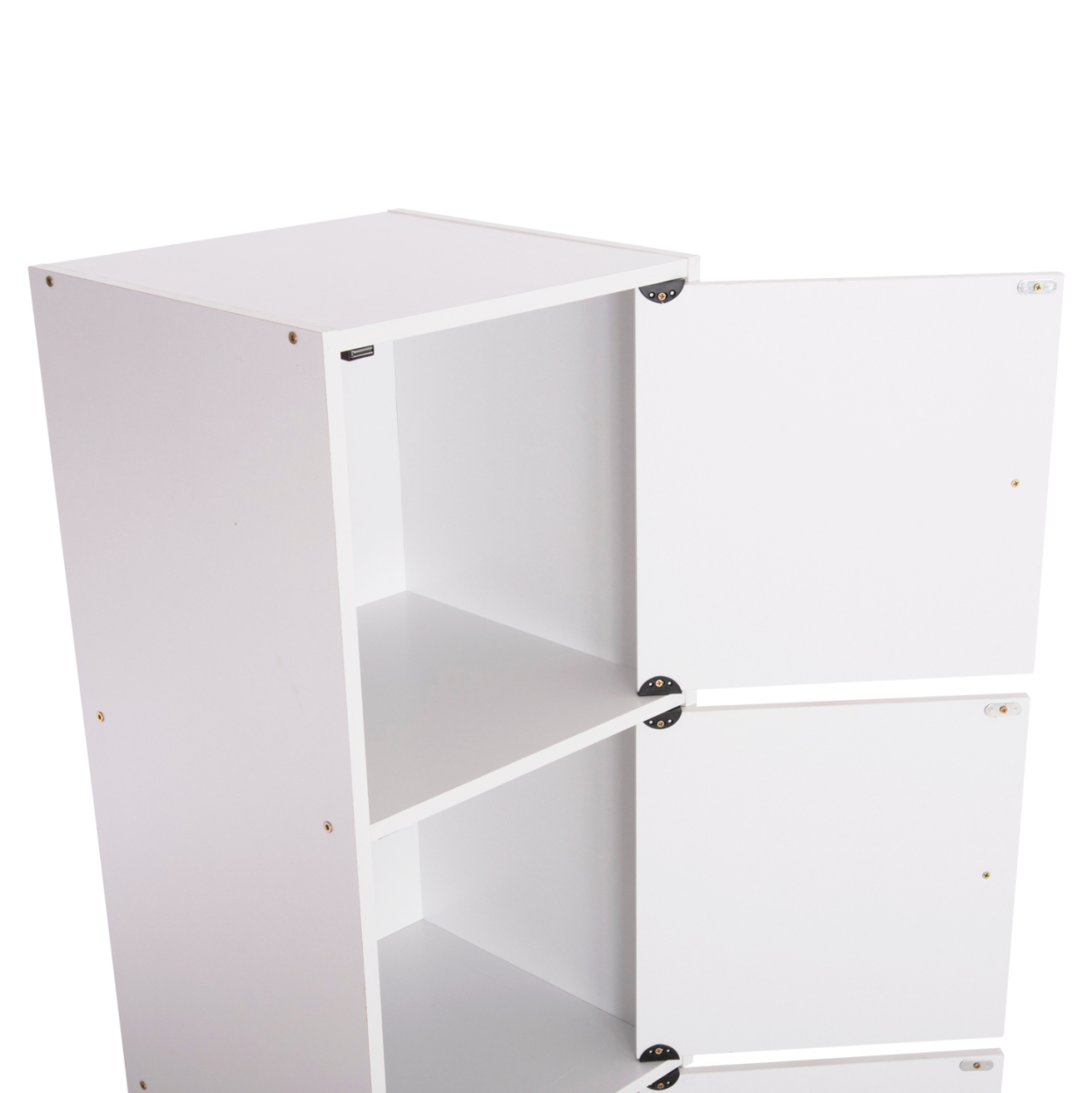 CABINET WITH 3 STORAGE SPACES SORIANO HM9939.01 WHITE MELAMINE 40x39x119Hcm. [8]