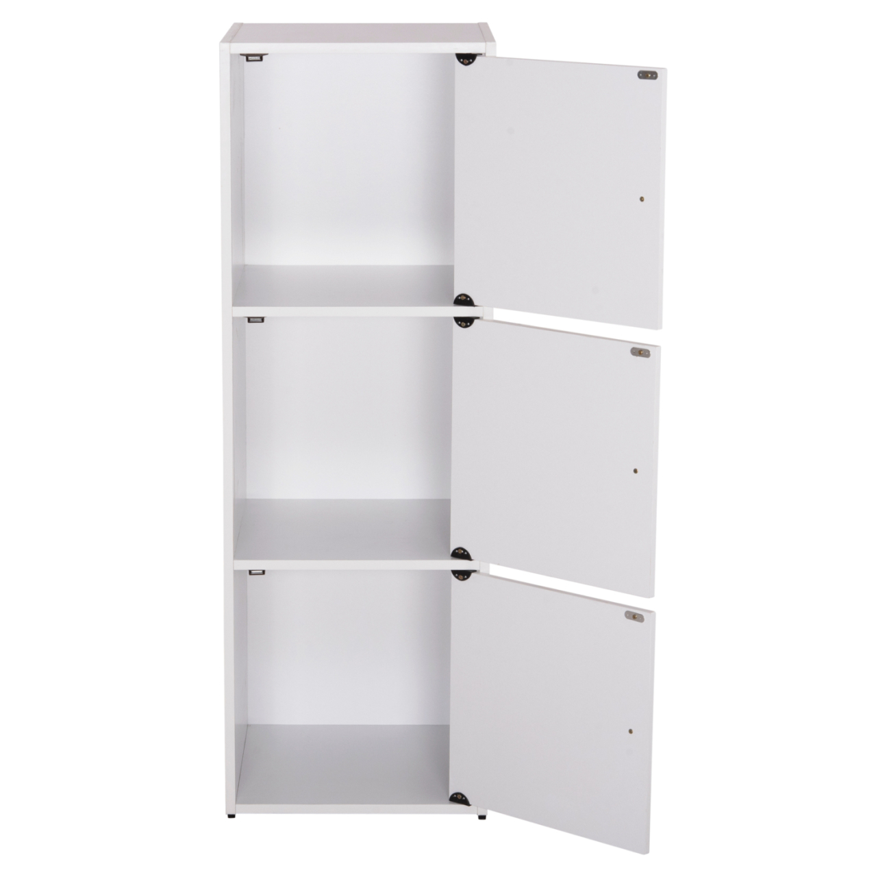CABINET WITH 3 STORAGE SPACES SORIANO HM9939.01 WHITE MELAMINE 40x39x119Hcm. [7]