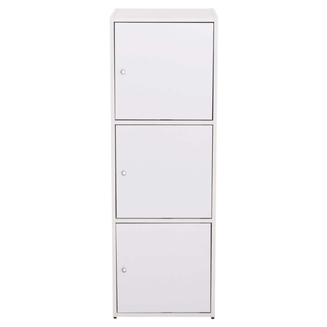 CABINET WITH 3 STORAGE SPACES SORIANO HM9939.01 WHITE MELAMINE 40x39x119Hcm. [3]