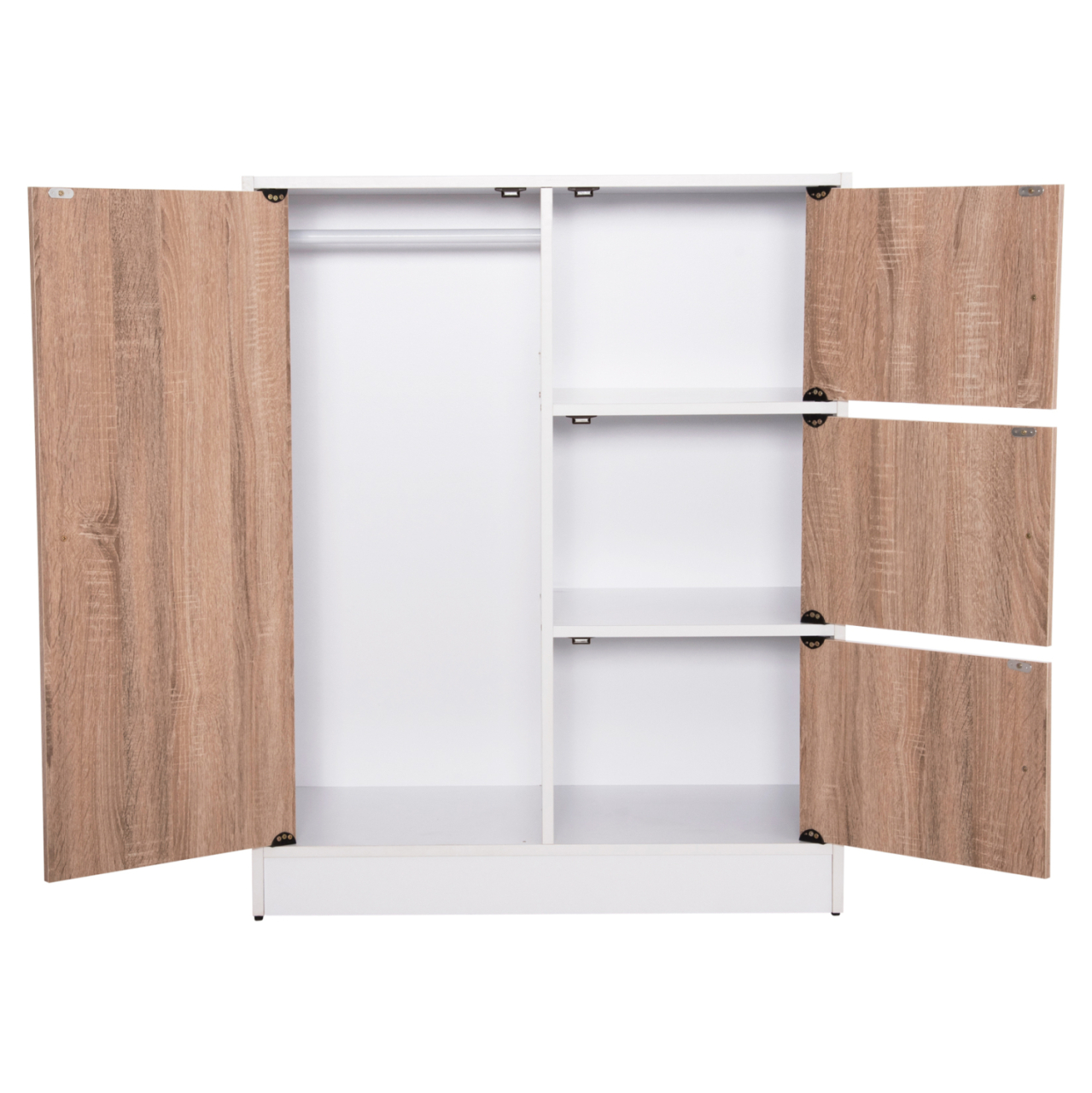 CABINET WITH 4 STORAGE SPACES MATIN HM2479.01 SONAMA OAK-WHITE MELAMINE 80x39,5x99,5Hcm. [7]