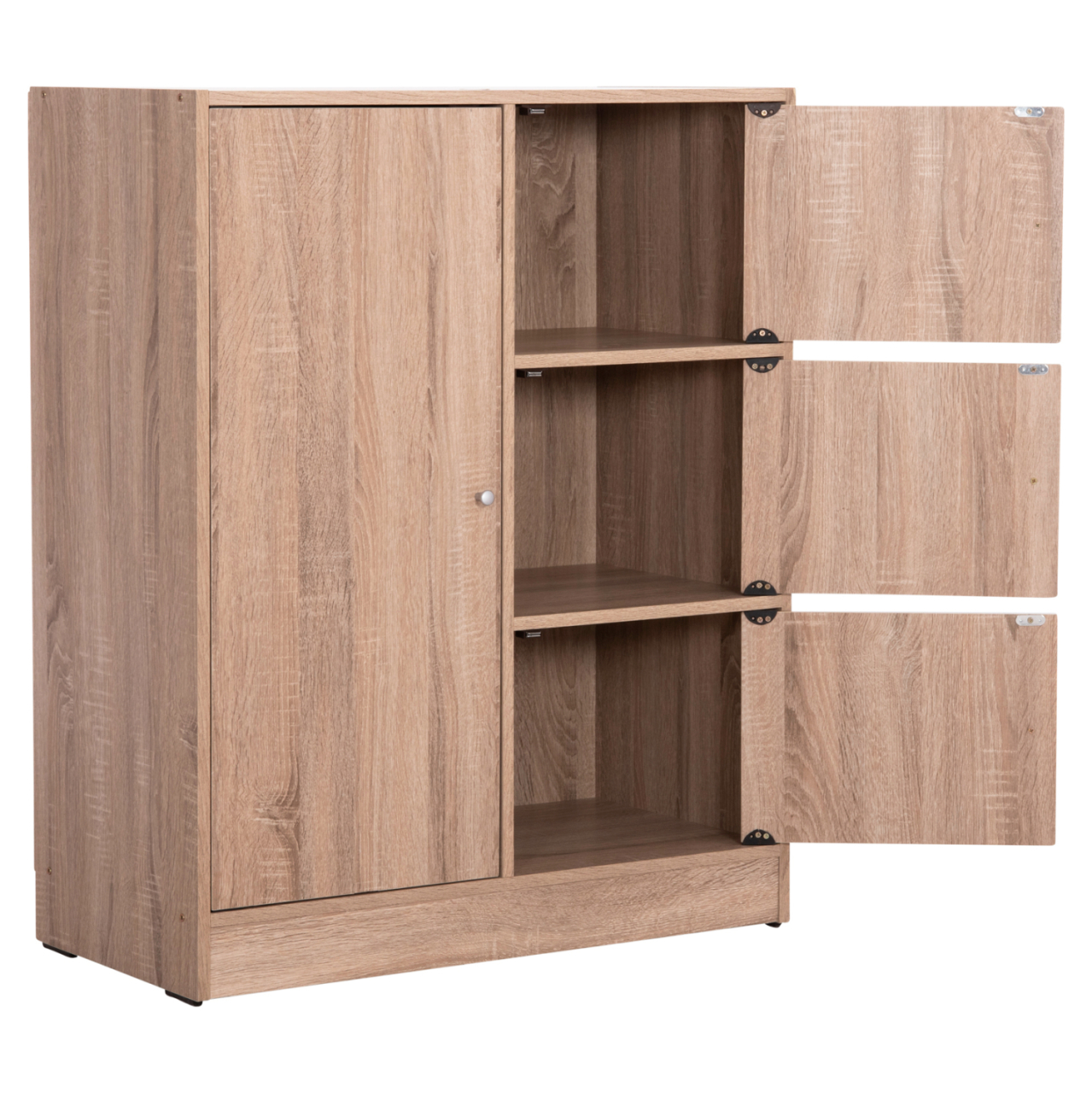 CABINET WITH 4 STORAGE SPACES MATIN HM2479.02 SONAMA OAK MELAMINE 80x39,5x99,5Hcm. [7]