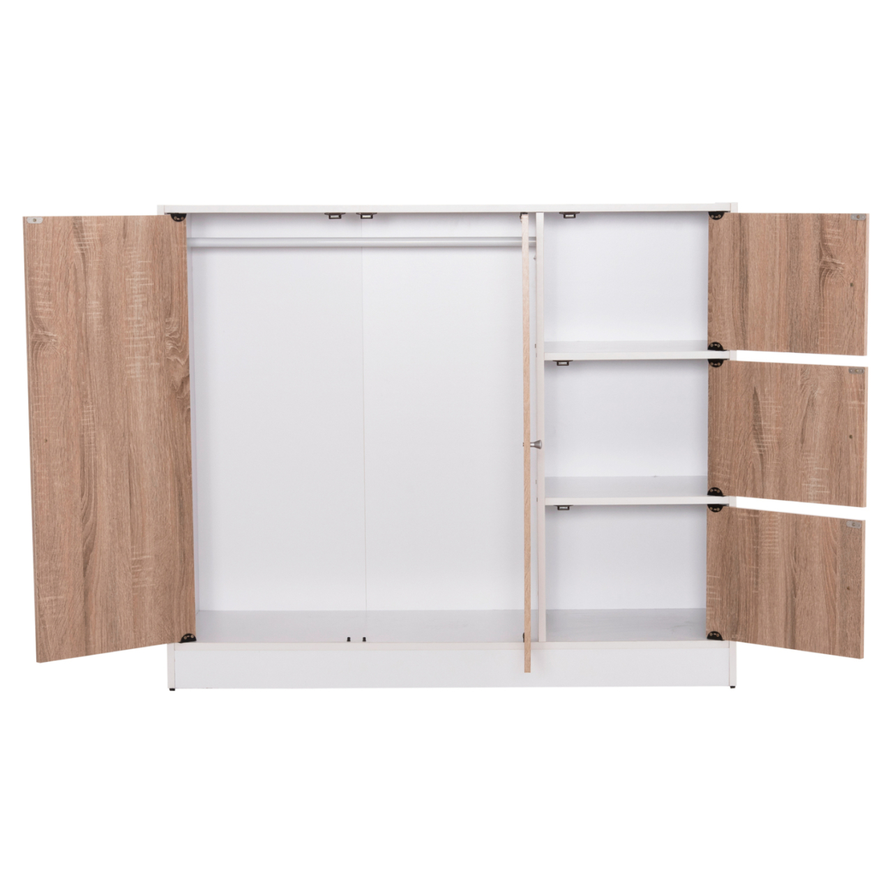 CABINET WITH 4 STORAGE SPACES MATIN HM2480.01 SONAMA OAK-WHITE MELAMINE 117x39,5x99,5Hcm. [5]