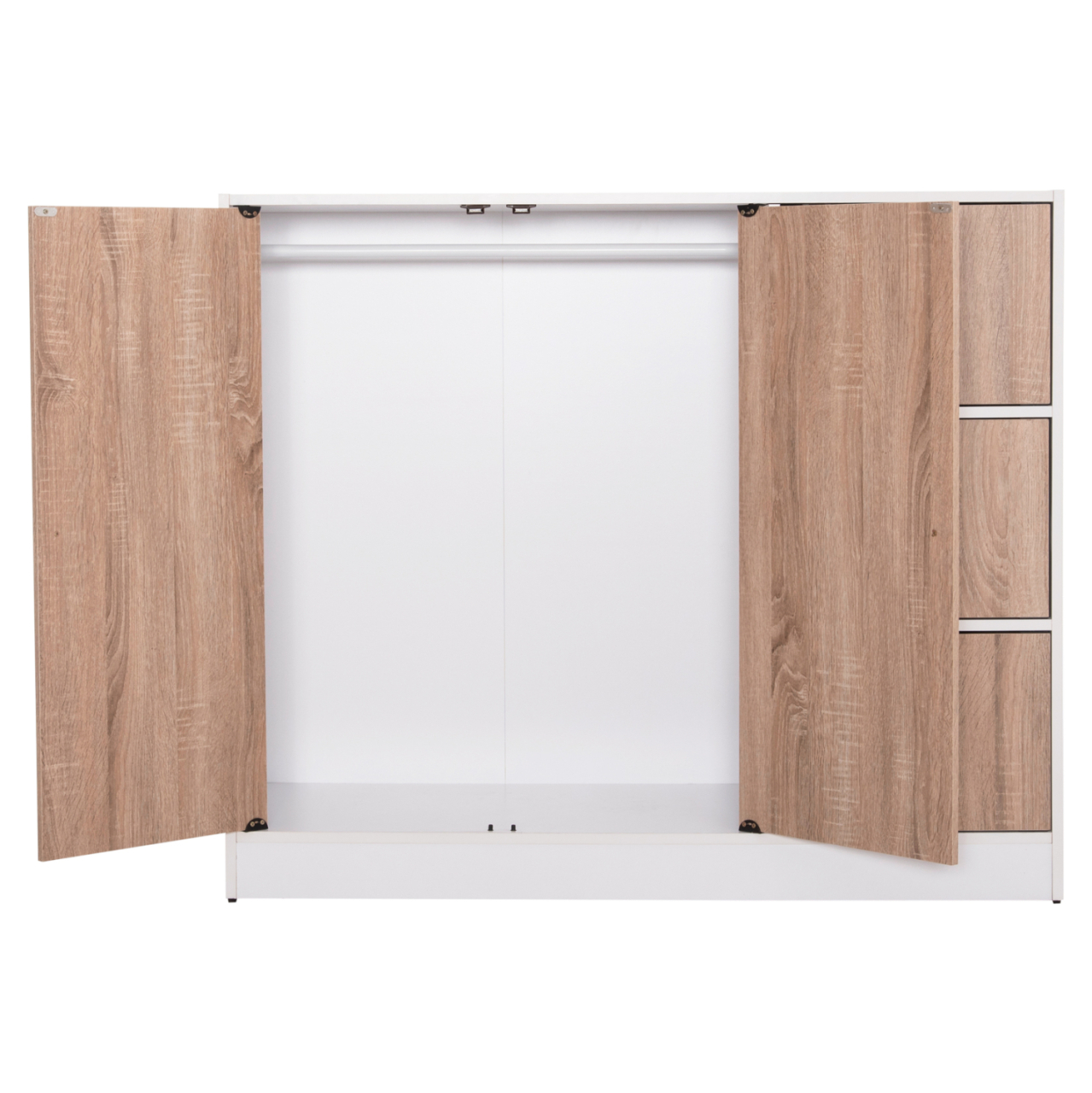 CABINET WITH 4 STORAGE SPACES MATIN HM2480.01 SONAMA OAK-WHITE MELAMINE 117x39,5x99,5Hcm. [6]