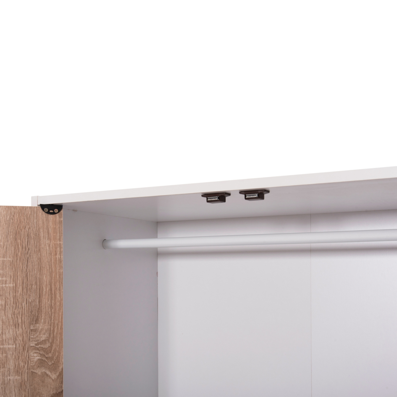 CABINET WITH 4 STORAGE SPACES MATIN HM2480.01 SONAMA OAK-WHITE MELAMINE 117x39,5x99,5Hcm. [9]