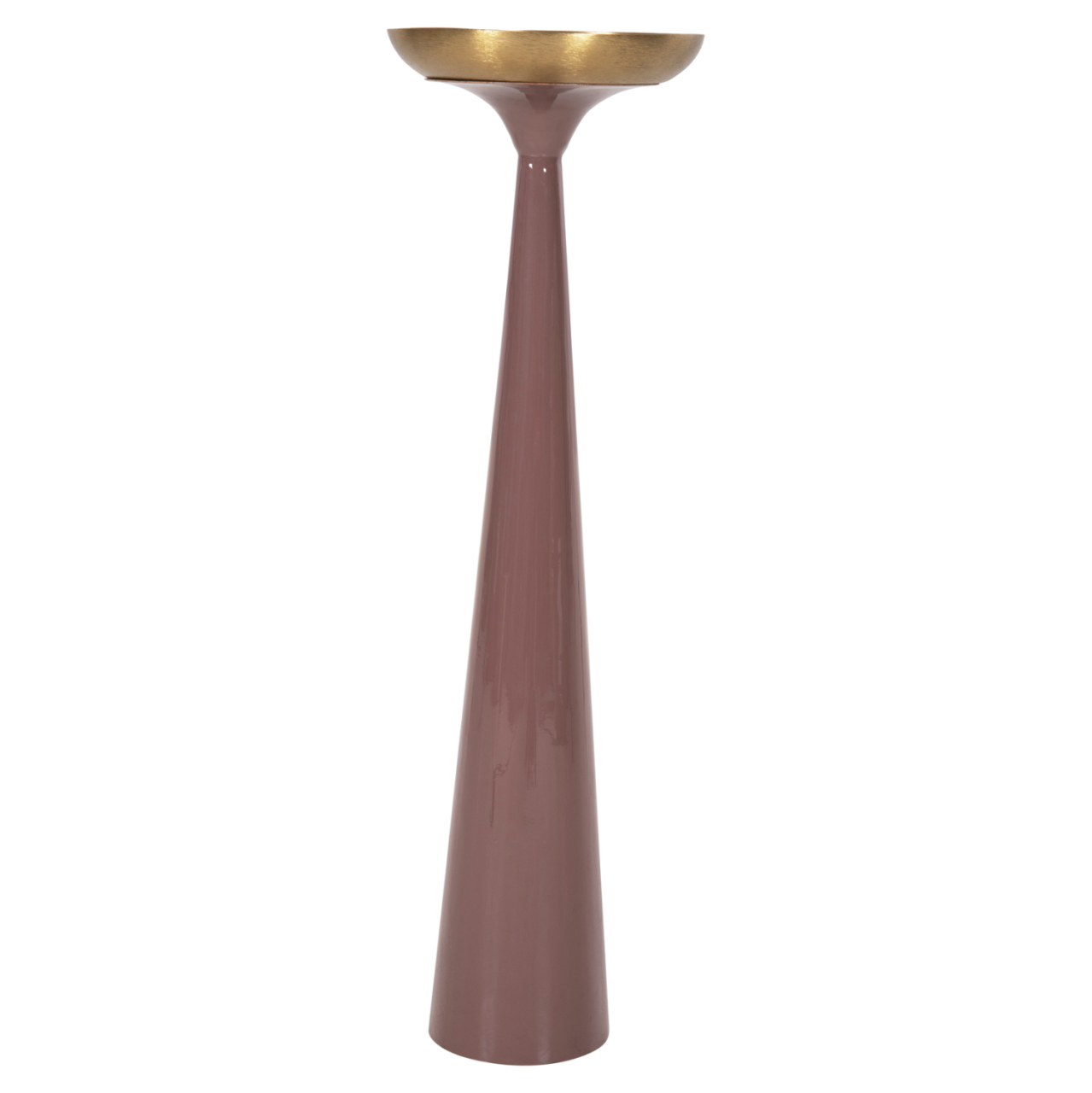 CANDLESTICK (PILLAR) GUNTUR HM4244.06 METAL IN LIGHT CORAL-GOLD Φ20,5x68Hcm. [3]