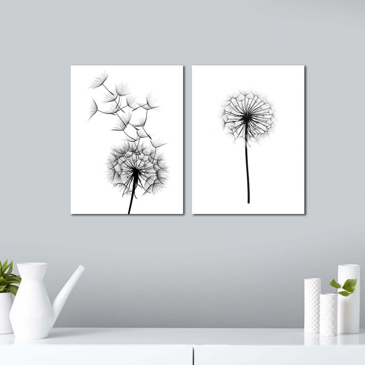 Canvas 2 piece set MDF Dandelion HM7203.02 60x40x2,7 cm. [3]