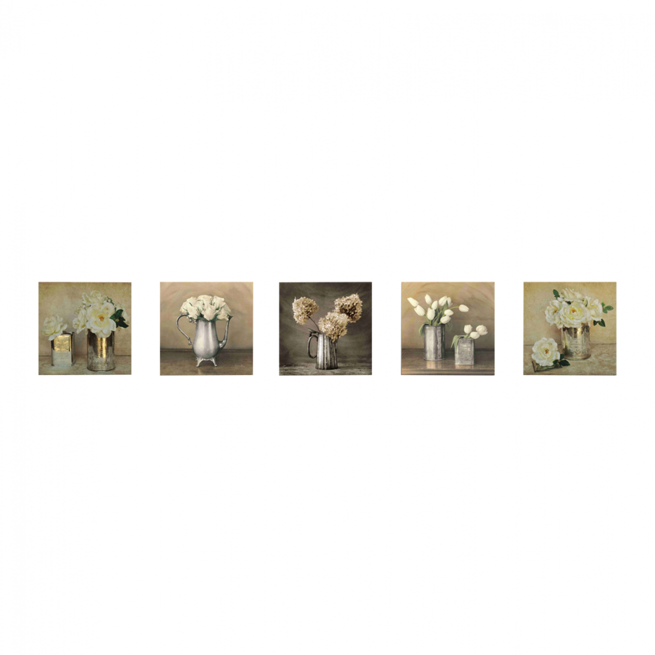 CANVAS FIVE PIECES MDF ROMANTIC FLOWERS HM7205.02 75X0,3X15 cm [3]
