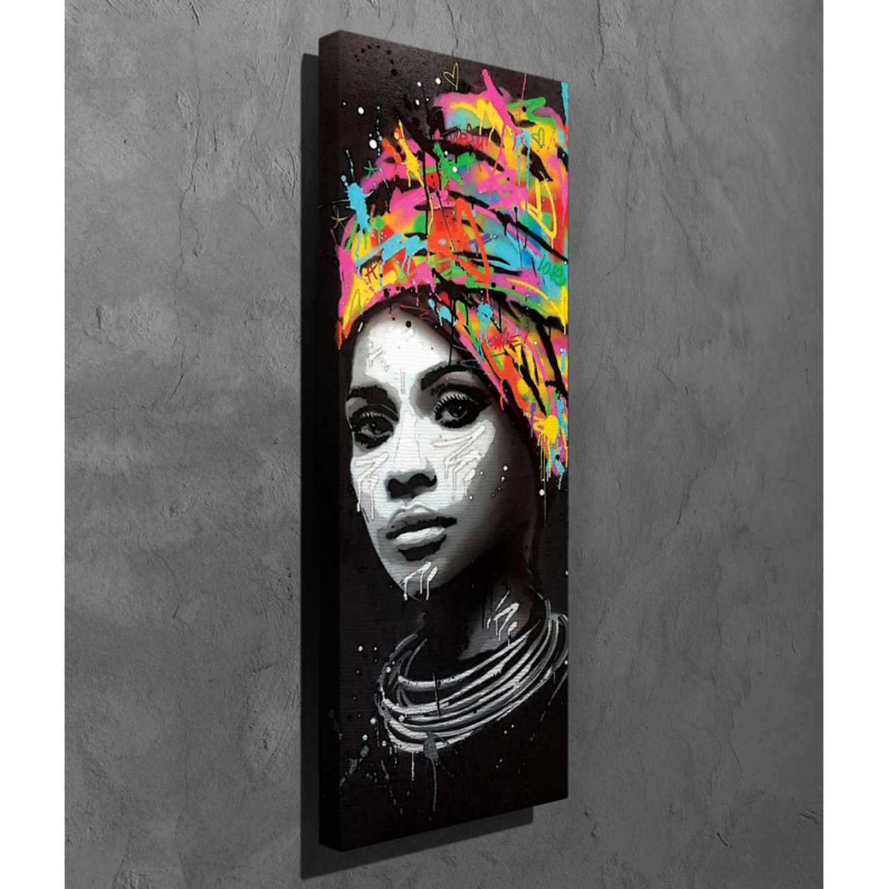 CANVAS GIRL WITH TURBAN HM7198.06 80X3X30 cm. [2]